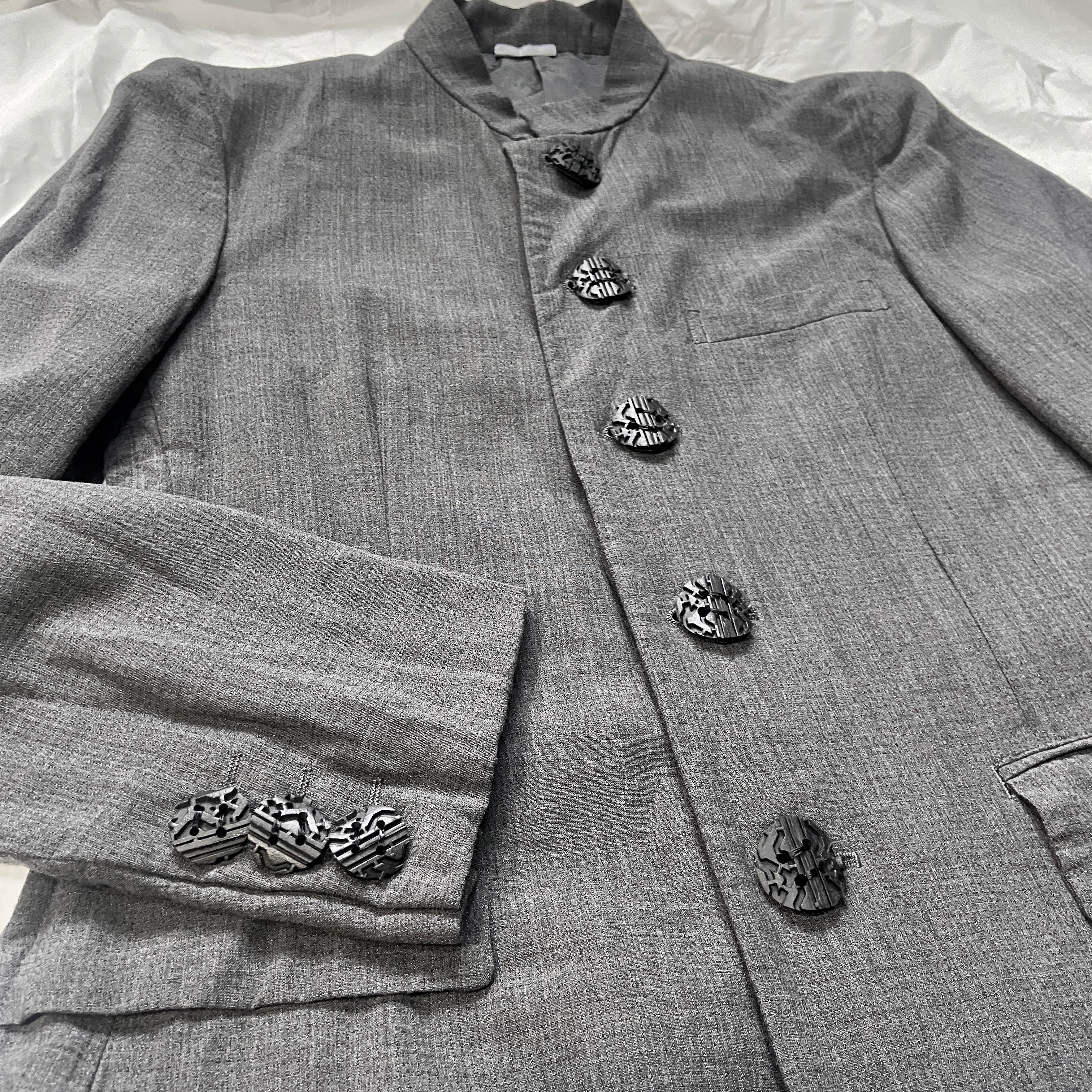Comme des garçons Homme plus cut-out wool long coat S - 8