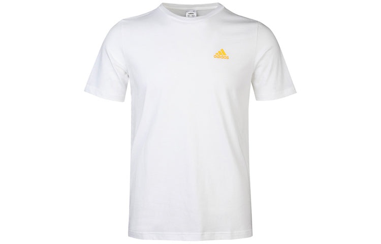 Men's adidas Round Neck Short Sleeve White T-Shirt GL2218 - 1