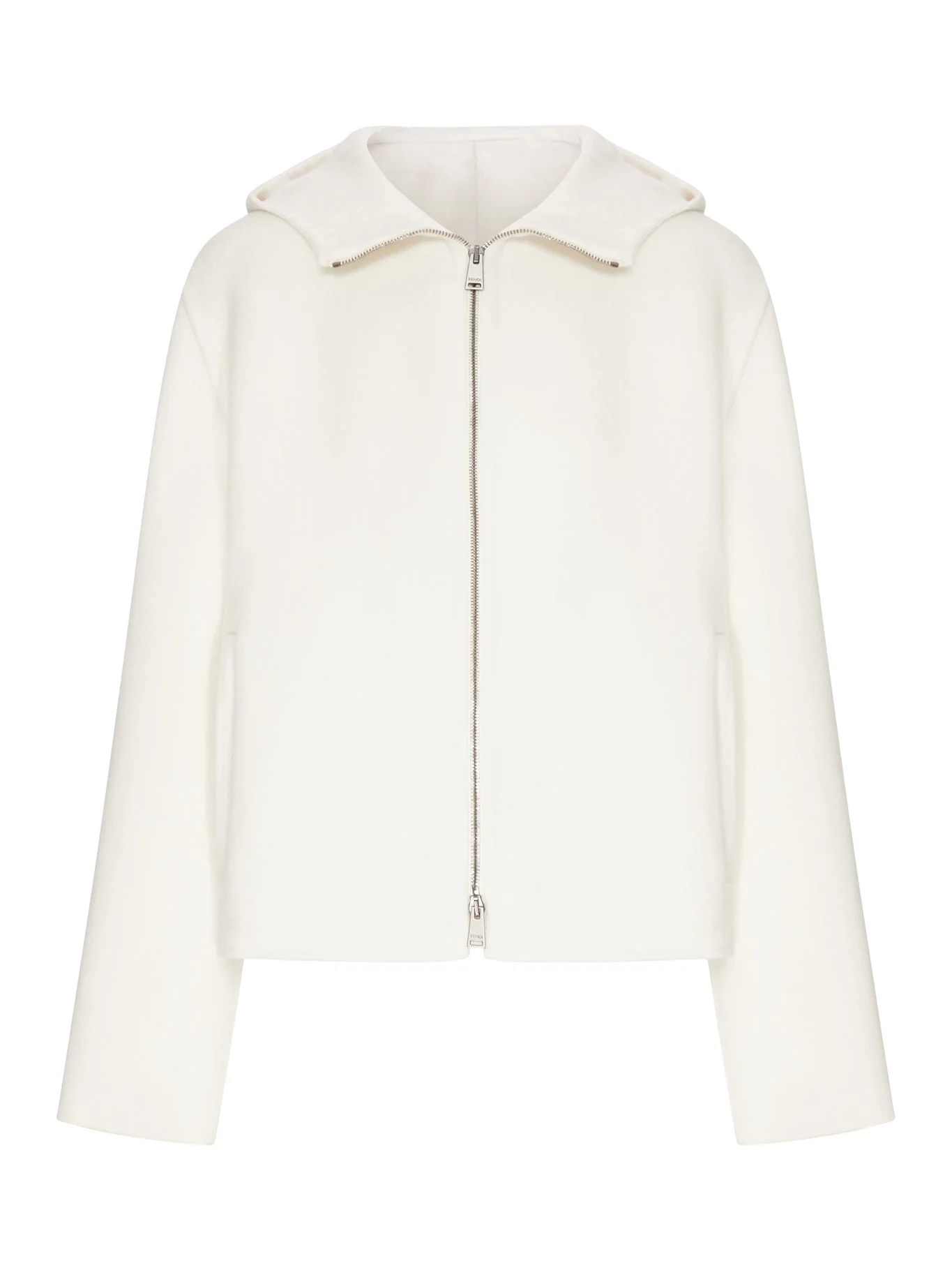 FF ZIP-UP HOODED BLOUSON IN WOOL BLEND - 1