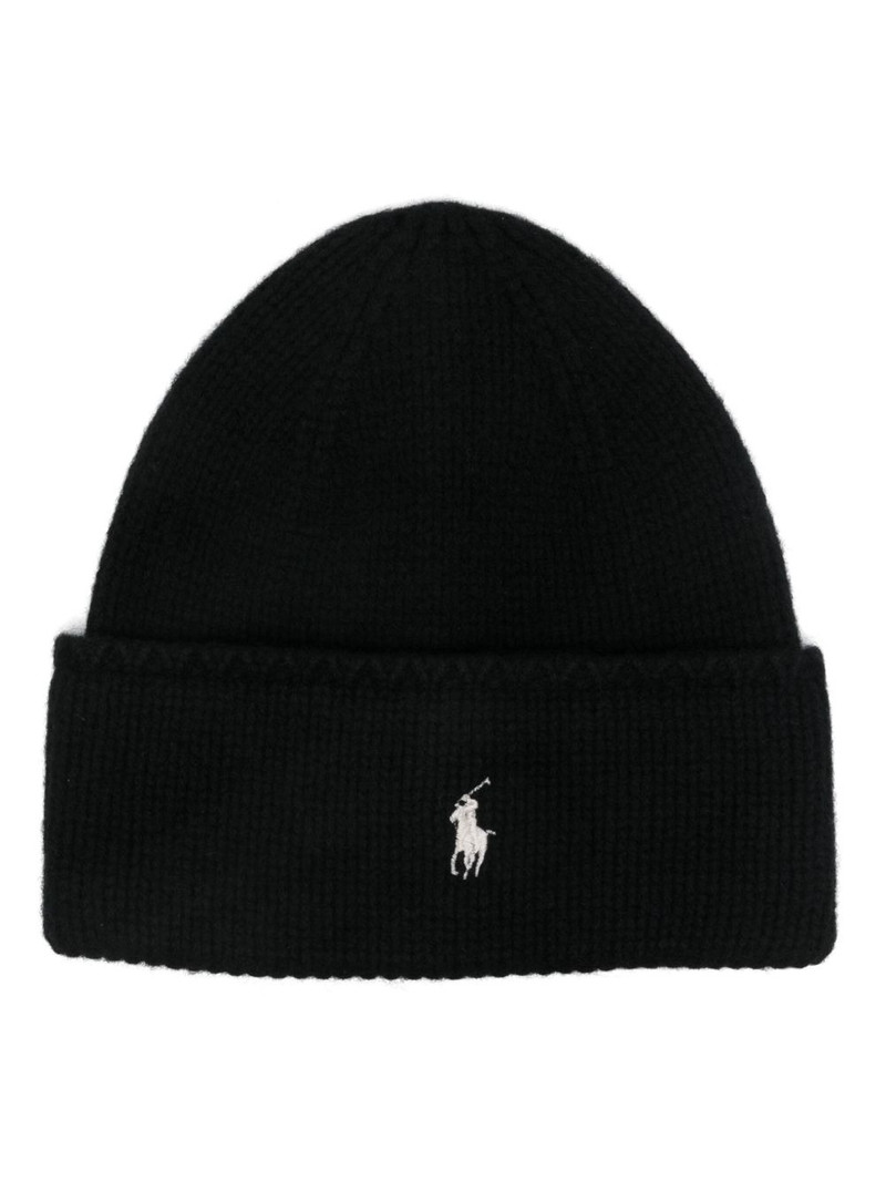 Polo Pony-embroidered beanie hat 1