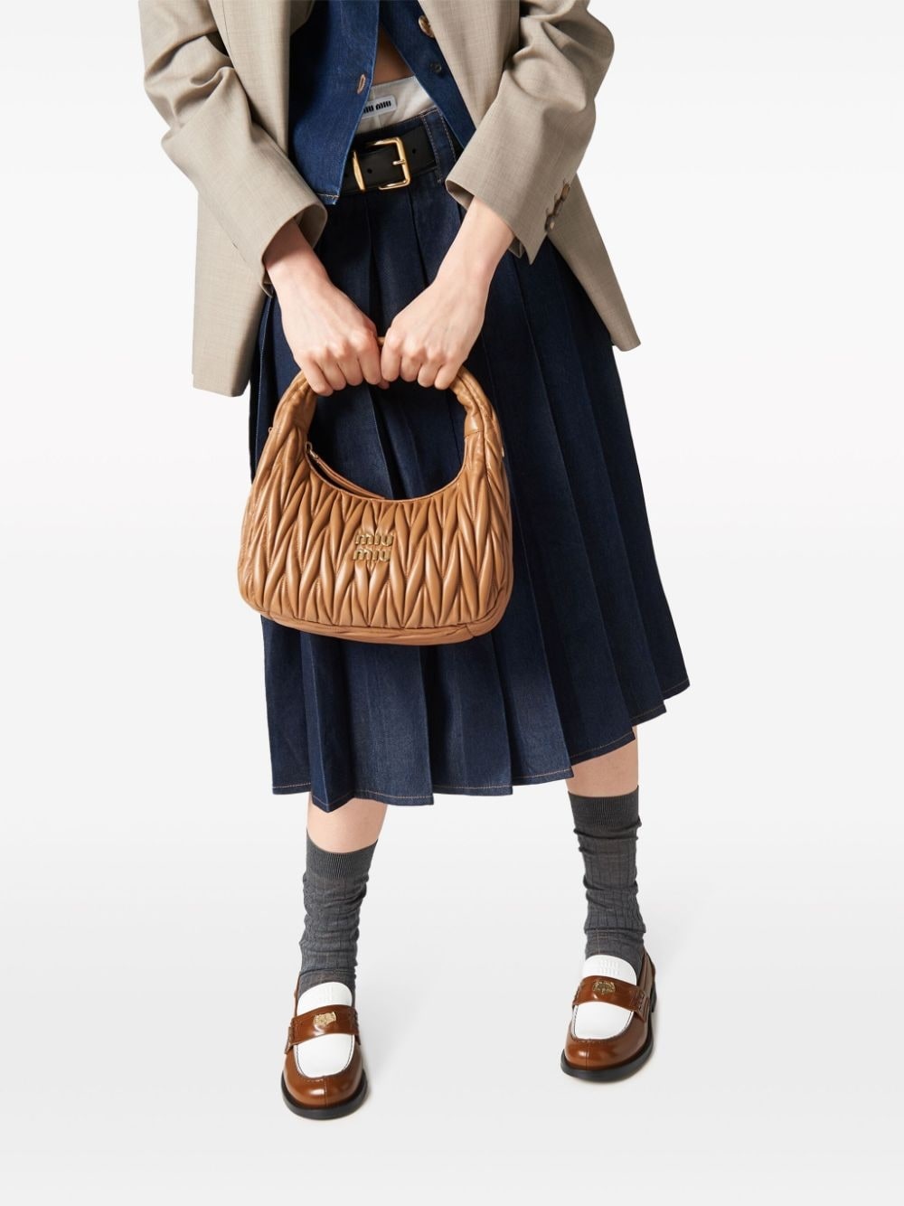two-tone leather penny loafers - 5