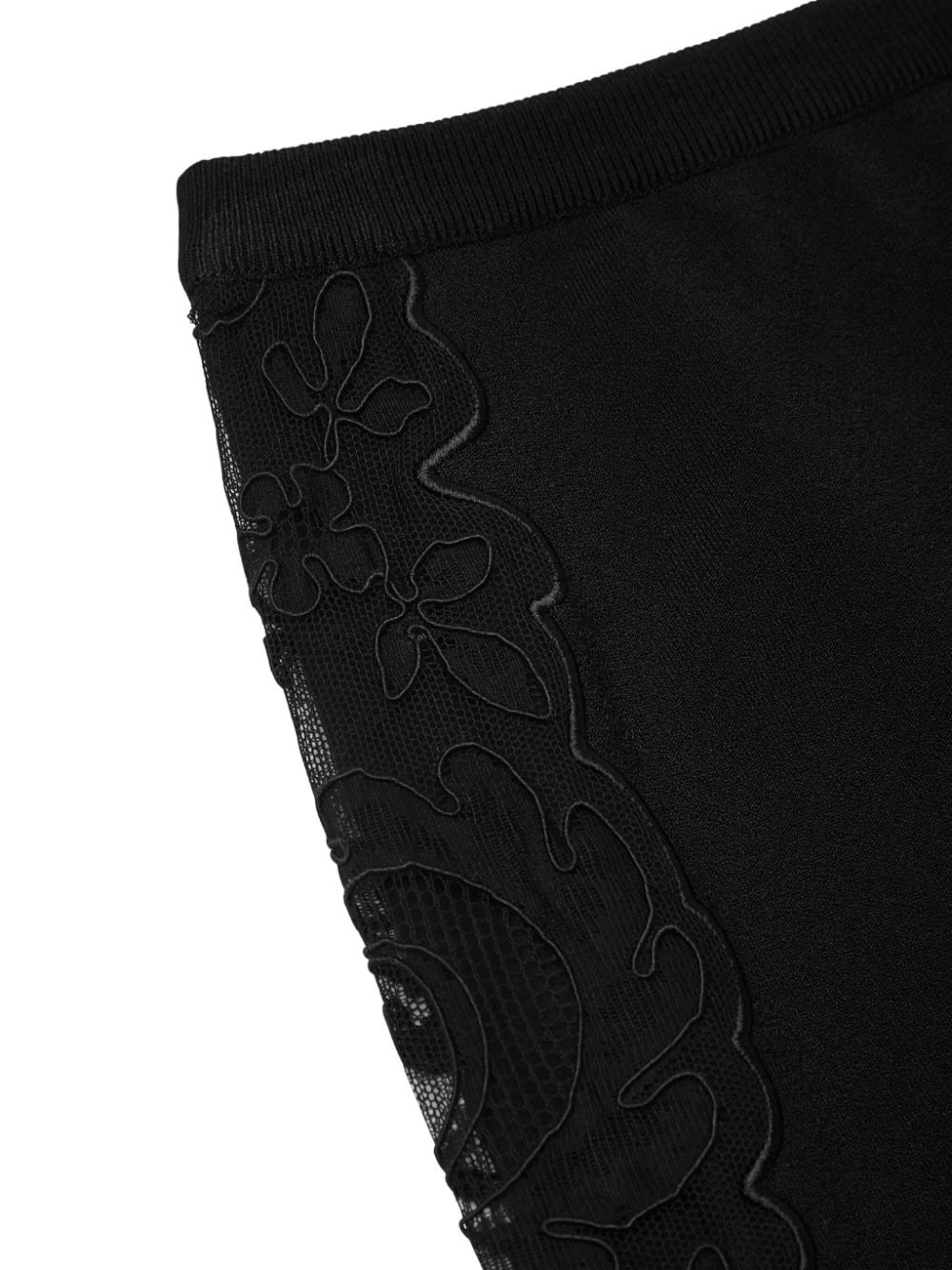 floral-embroidered pencil midi skirt - 3