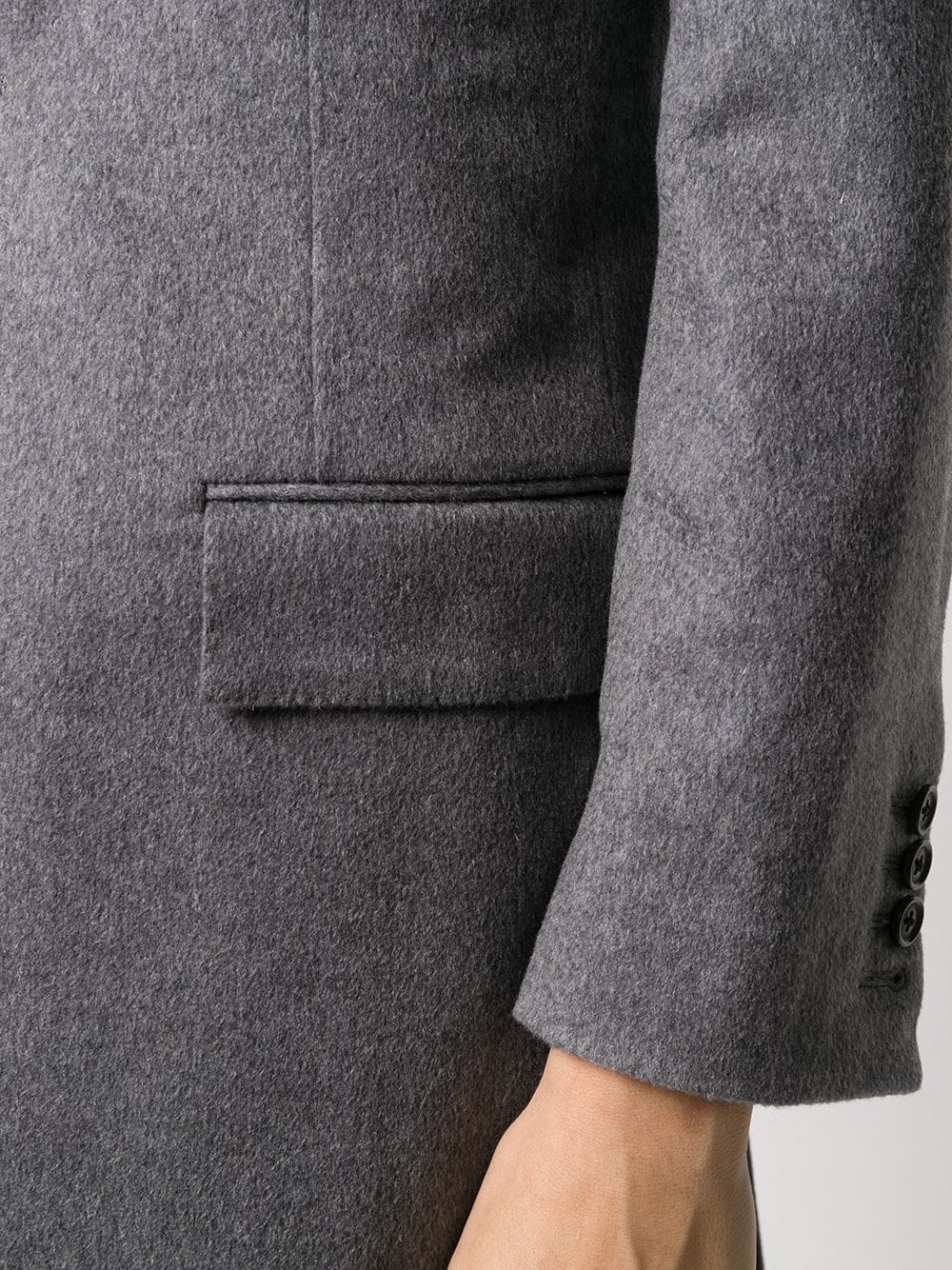 single-breasted wool coat - 5