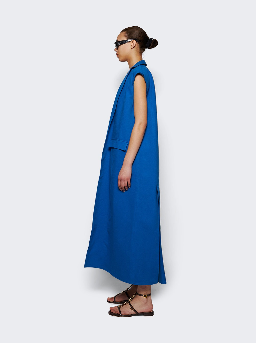 The Elongated Vest Yves Blue - 4