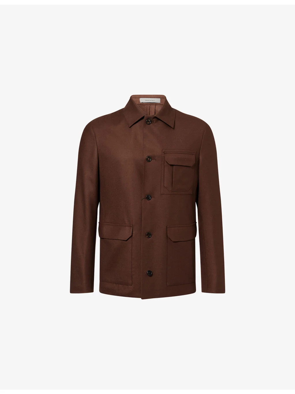 Notch-Lapel Virgin-Wool and Cashmere-Blend Overshirt - 1