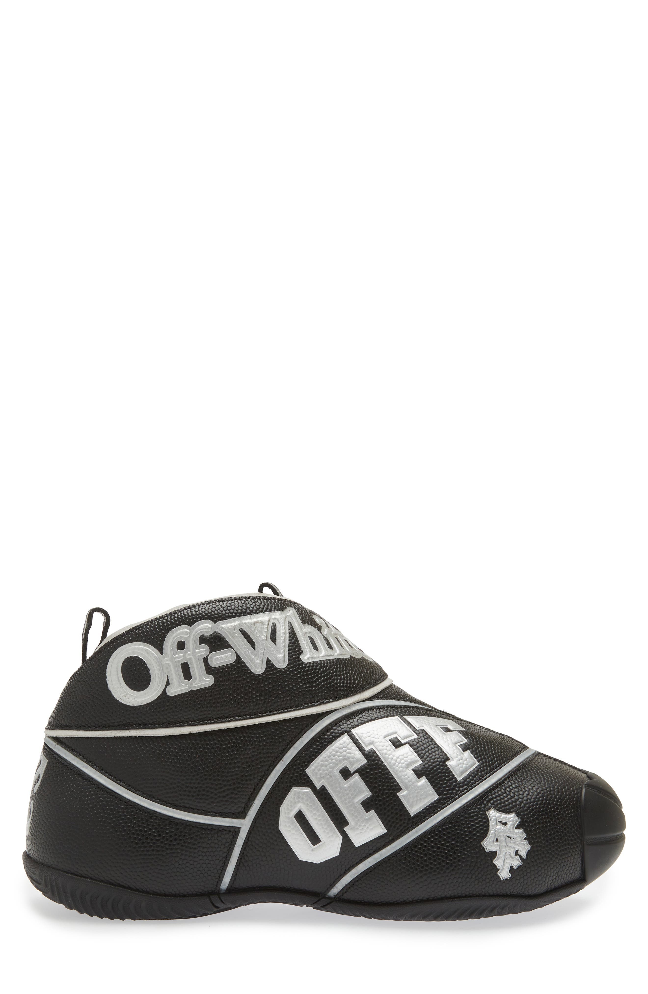 Off-White The Baller Basketball Shoe in Black/Silver at Nordstrom - 3