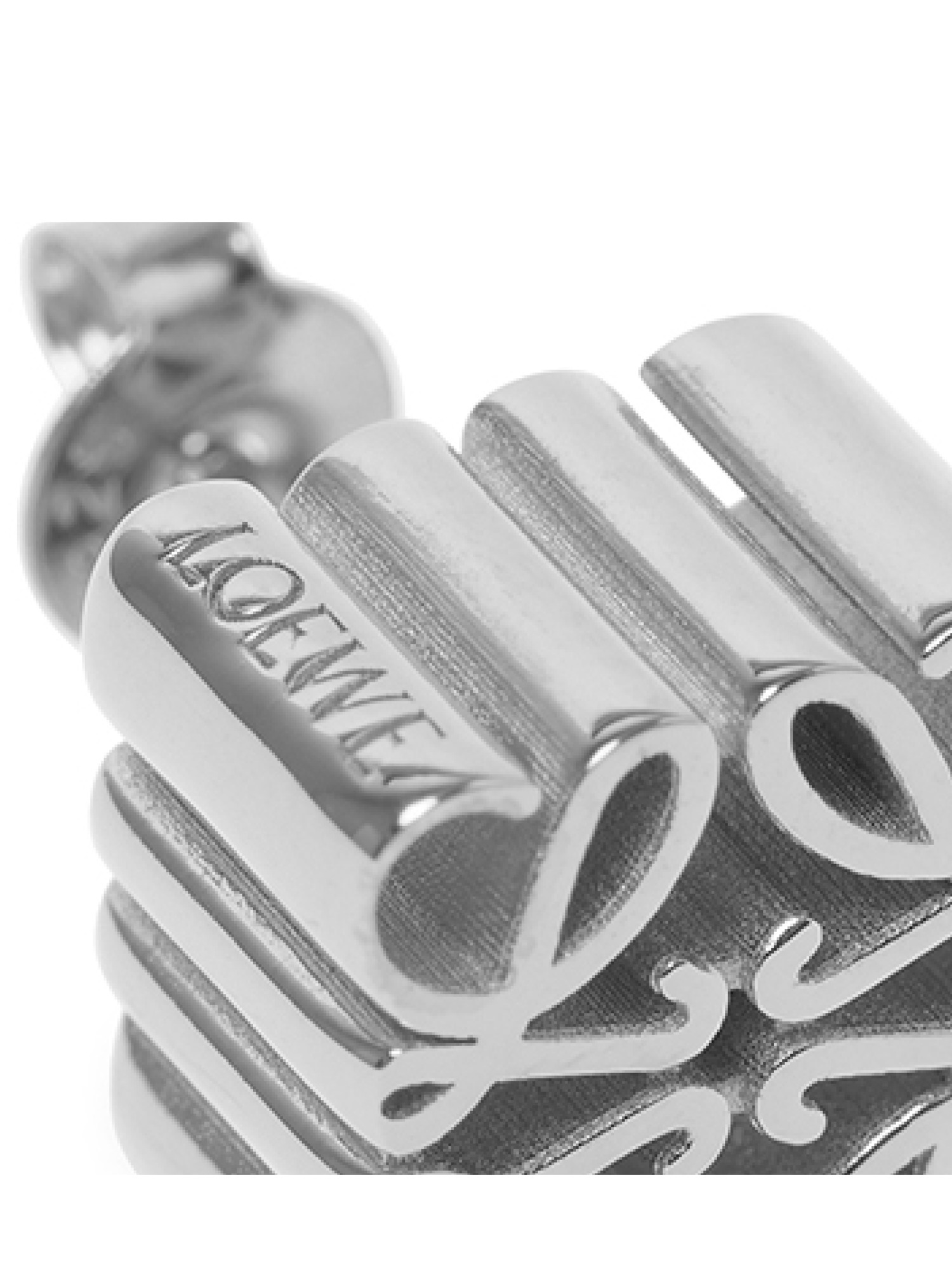Anagram Stud Earrings in Silver - 3