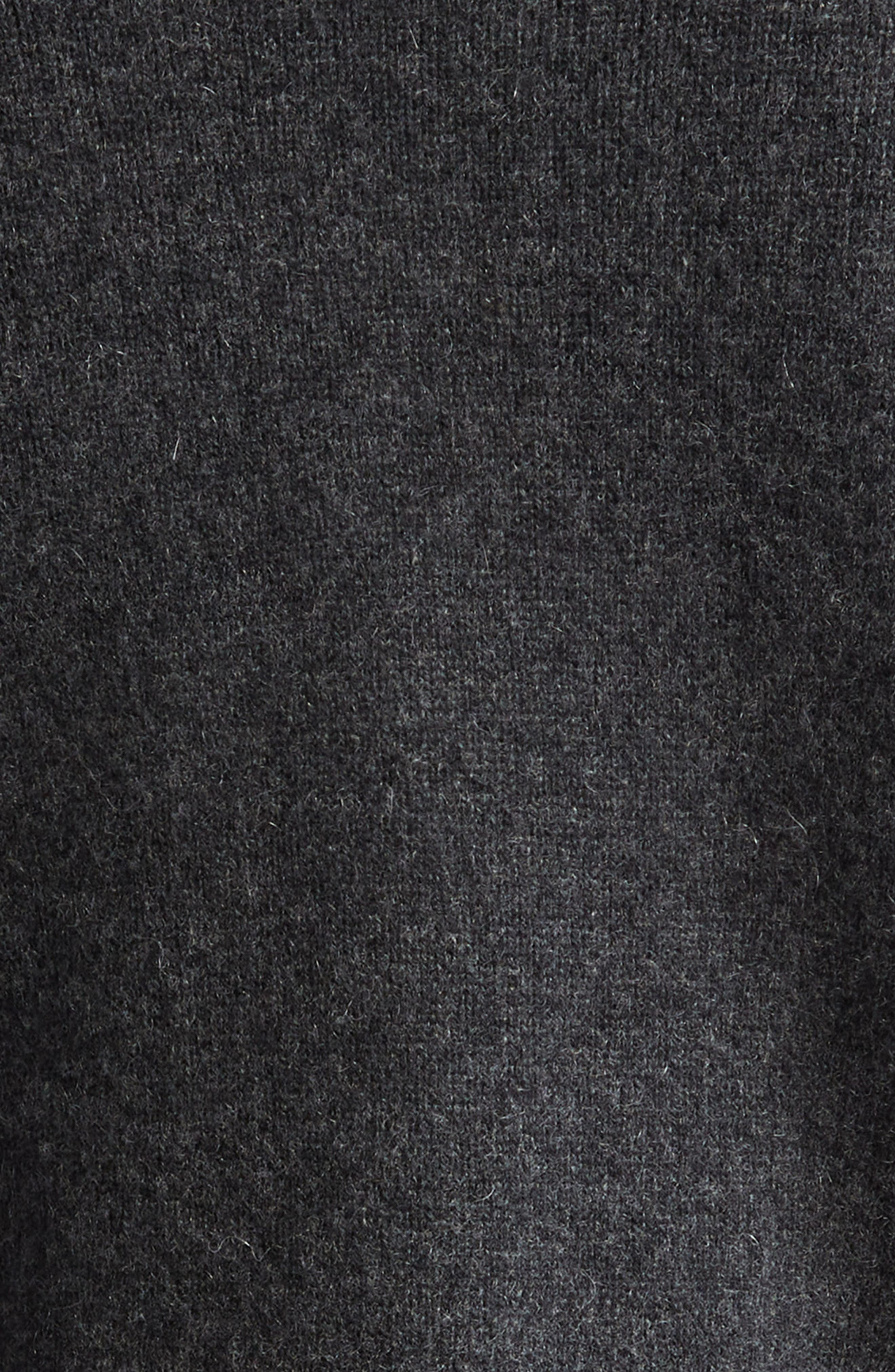 LOULOU DE SAISON Zephir Crop Cashmere Cardigan in Anthracite Melange at Nordstrom - 6