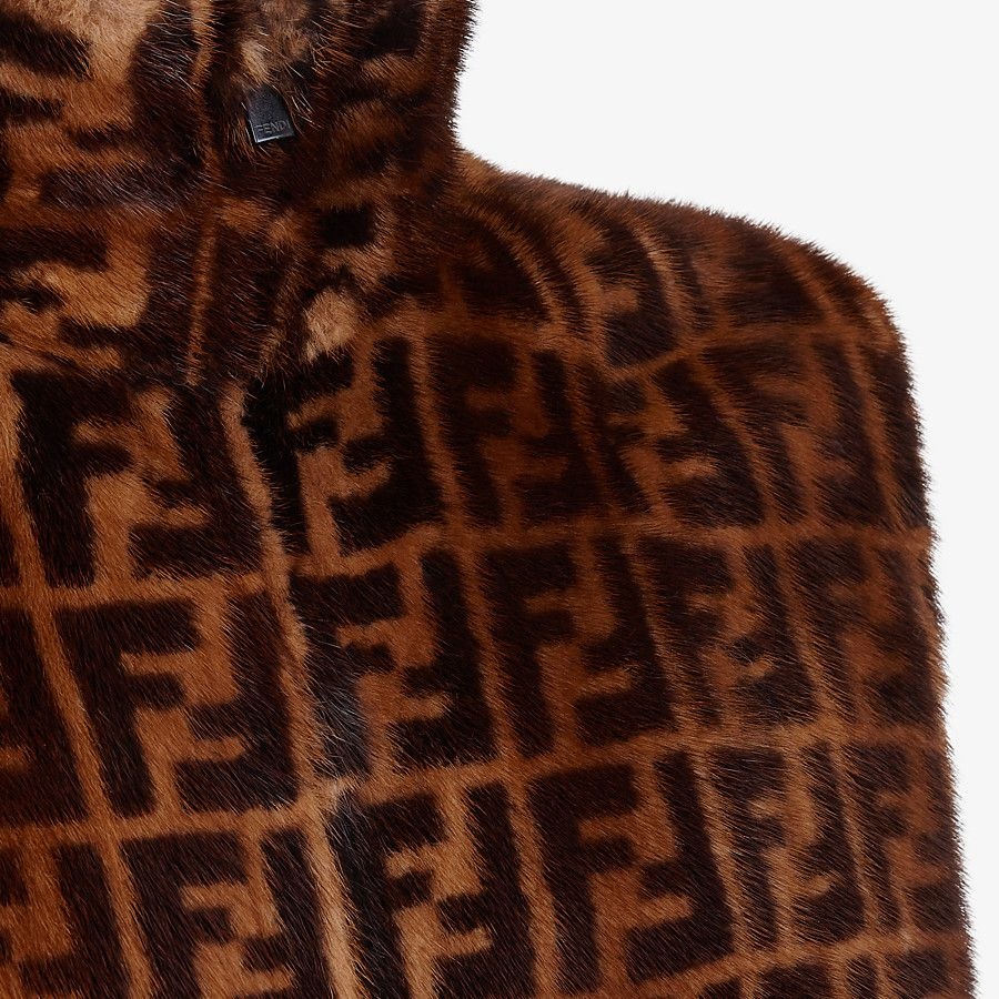 Brown mink vest - 3