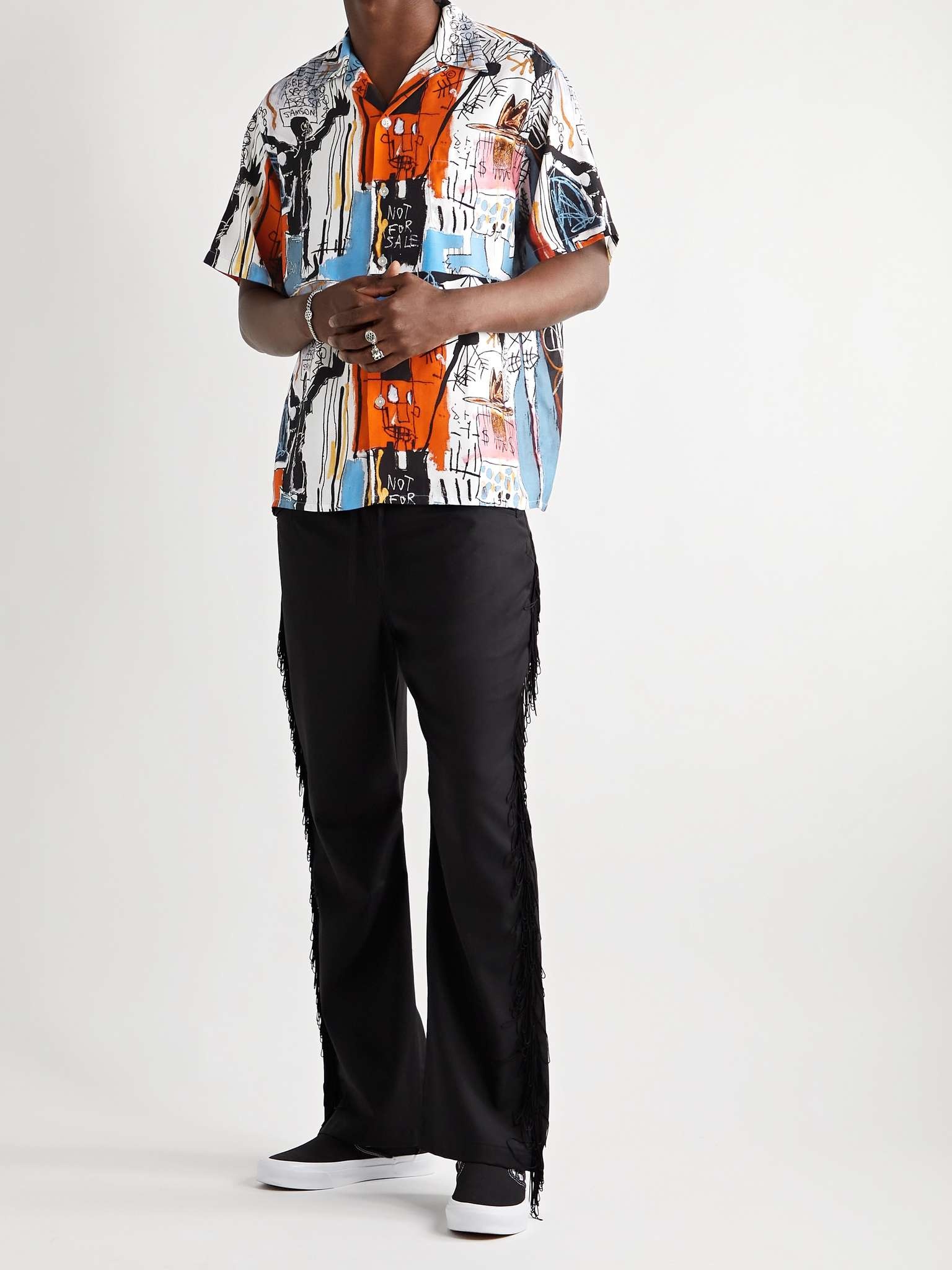 + Jean-Michel Basquiat Camp-Collar Printed Woven Shirt - 7