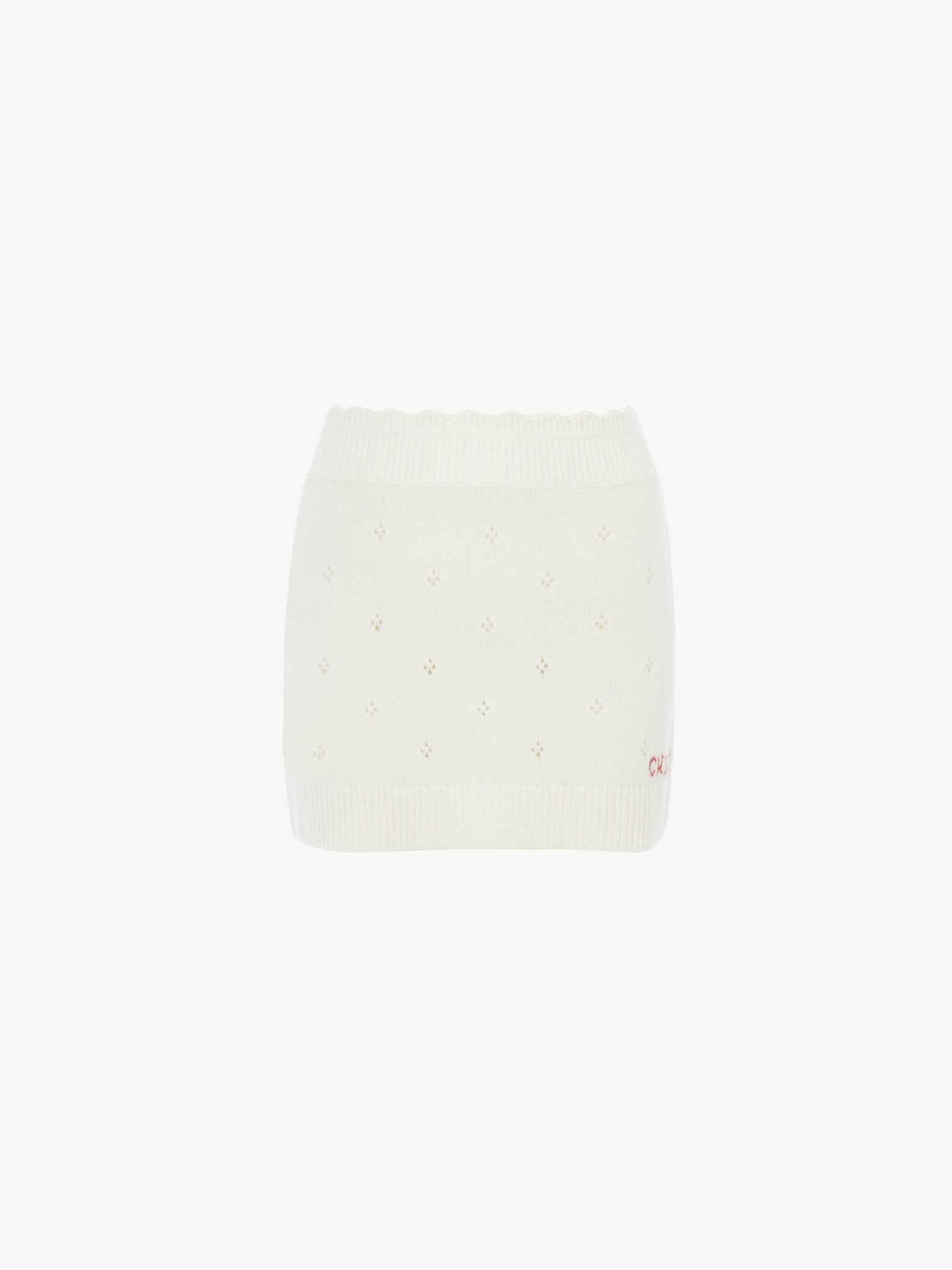 FITTED MINI SKIRT IN A WOOL & CASHMERE KNIT - 2