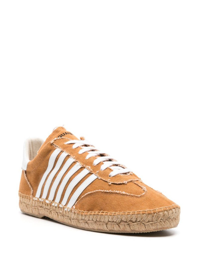 DSQUARED2 stripe-detailed lace-up espadrilles outlook