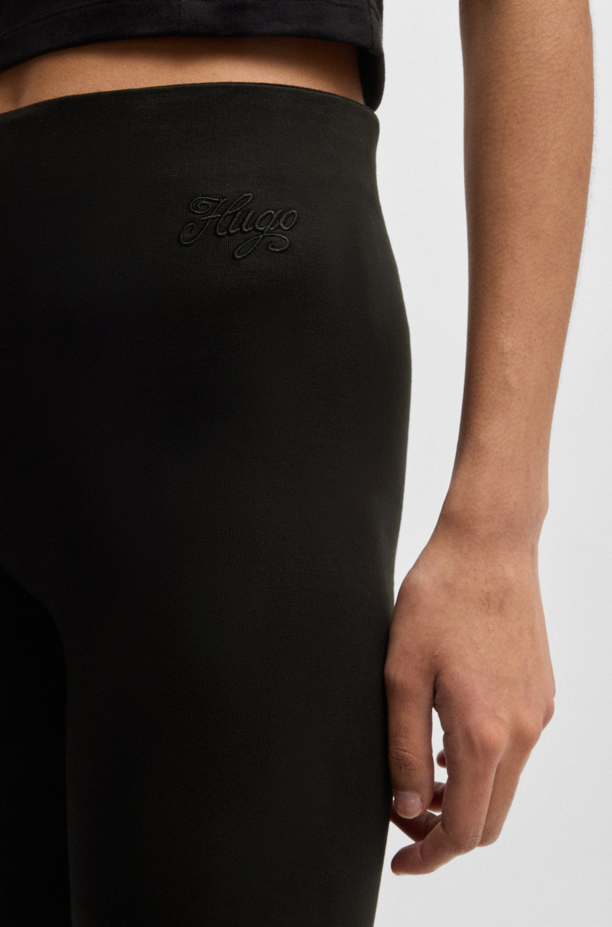 FLARED-LEG TROUSERS IN STRETCH COTTON - 5