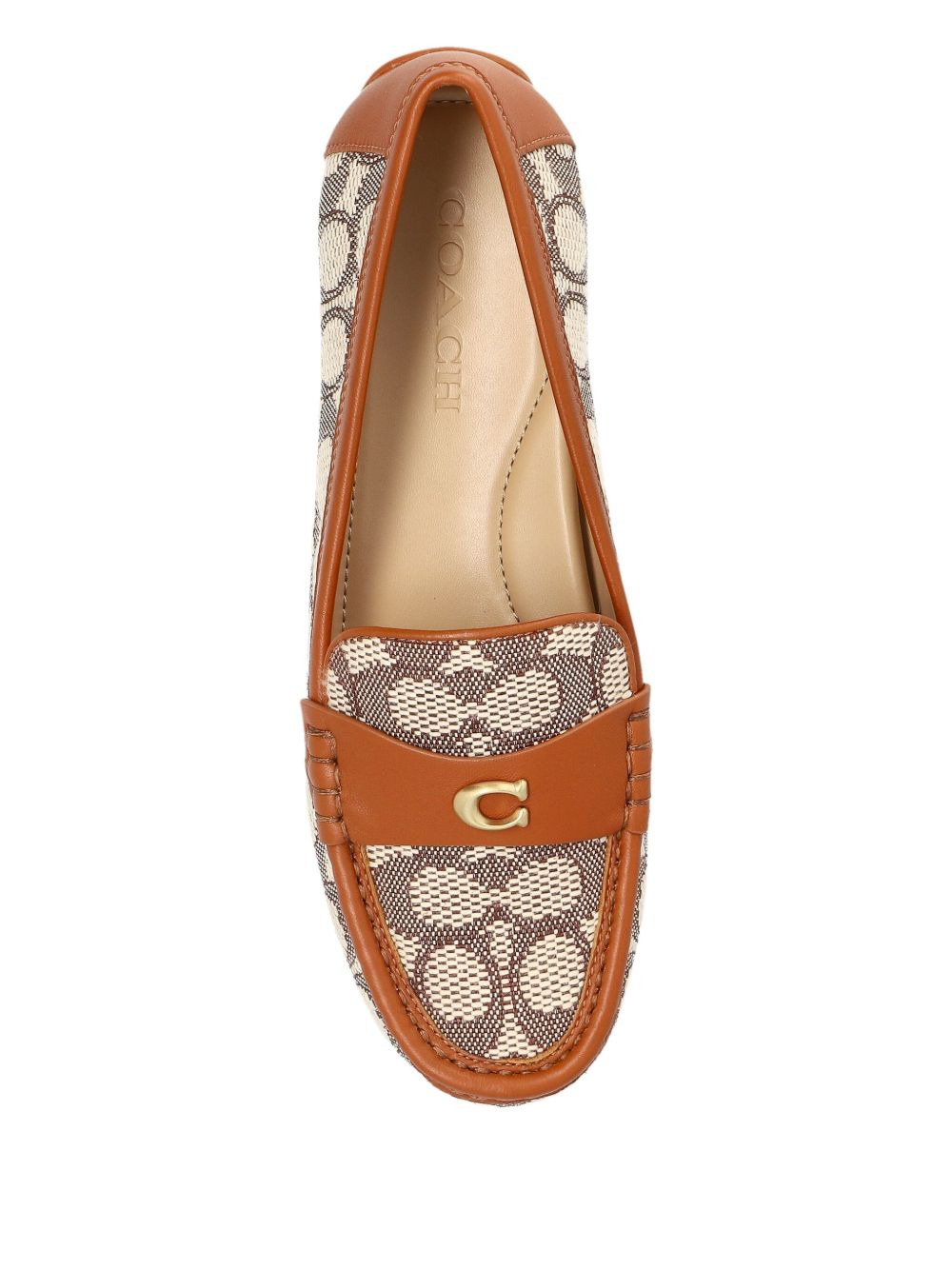 logo-jacquard loafers - 4