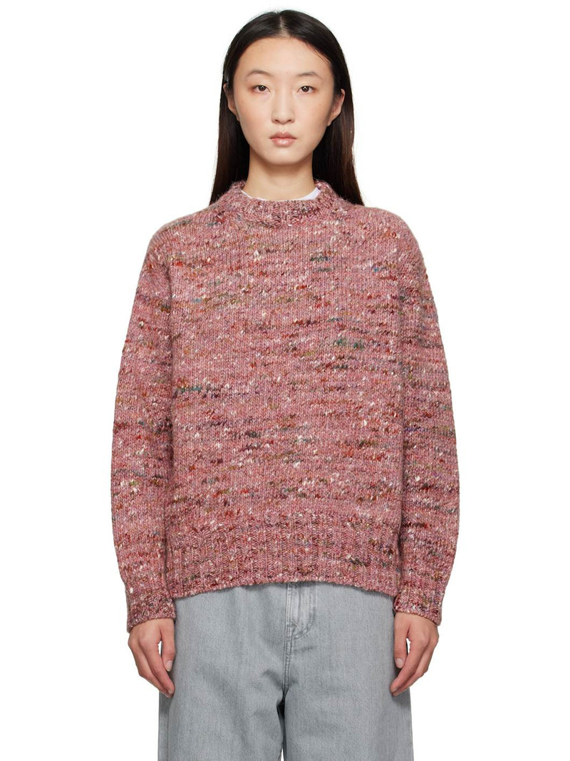 Pink Melange Crewneck Sweater 1