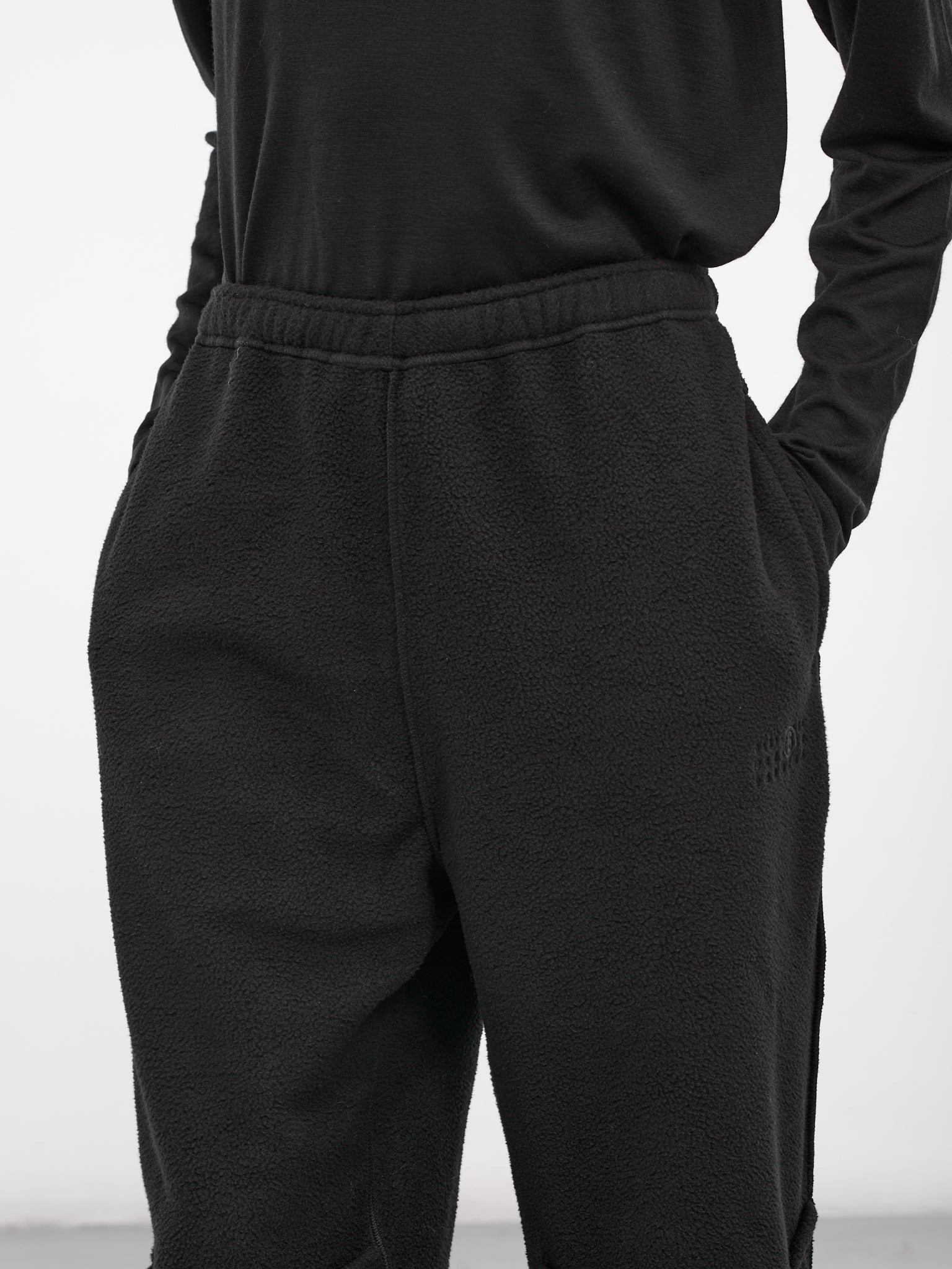 Black Fleece Flared Sweatpants - 4