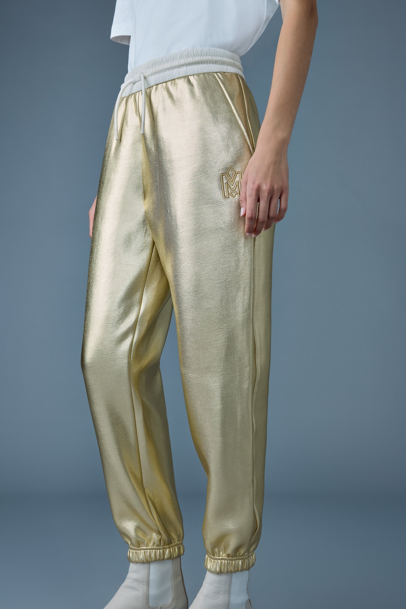 NEV-M Metallic finish double-face jersey sweatpants - 5