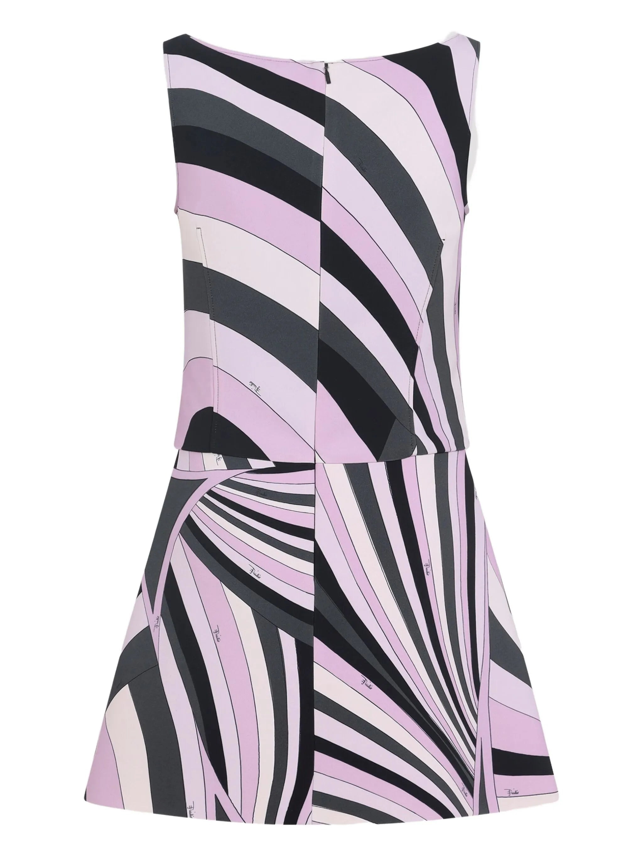 abstract-print sleeveless dress - 2