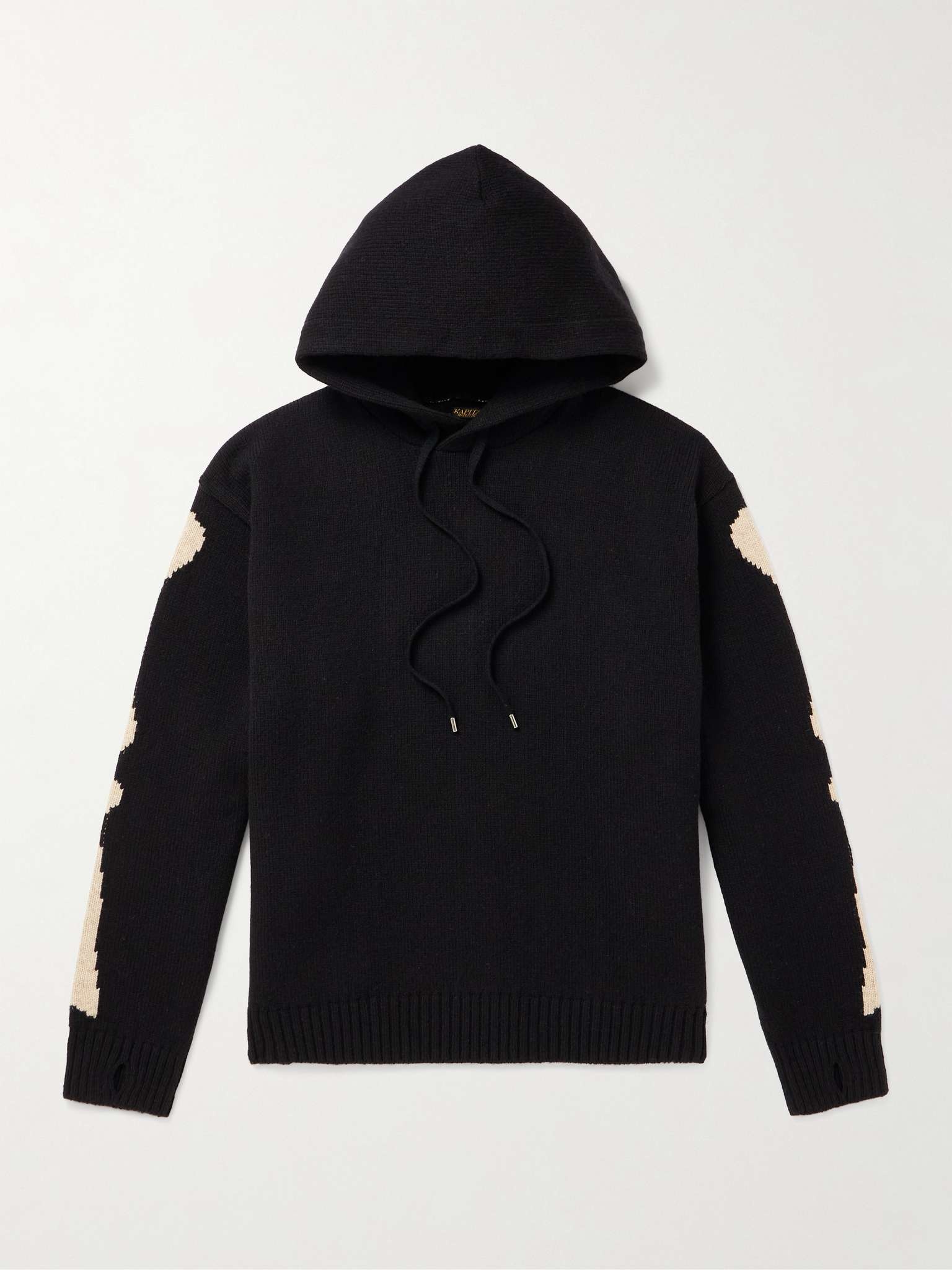5G Intarsia Wool Hoodie - 1