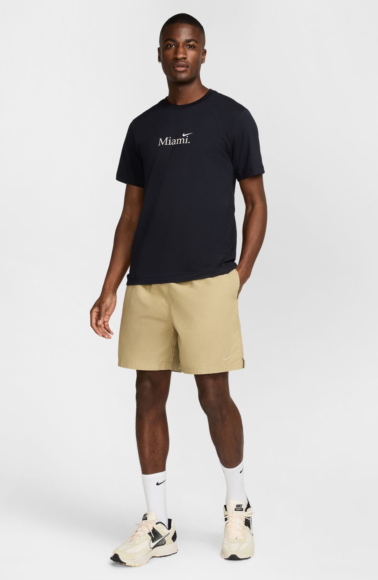Nike Club Washed Flow Shorts in Parachute Beige at Nordstrom - 6