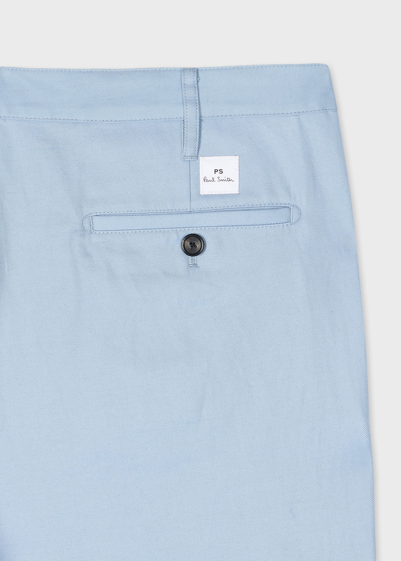 Paul Smith Sky Blue Cotton-Linen Shorts outlook