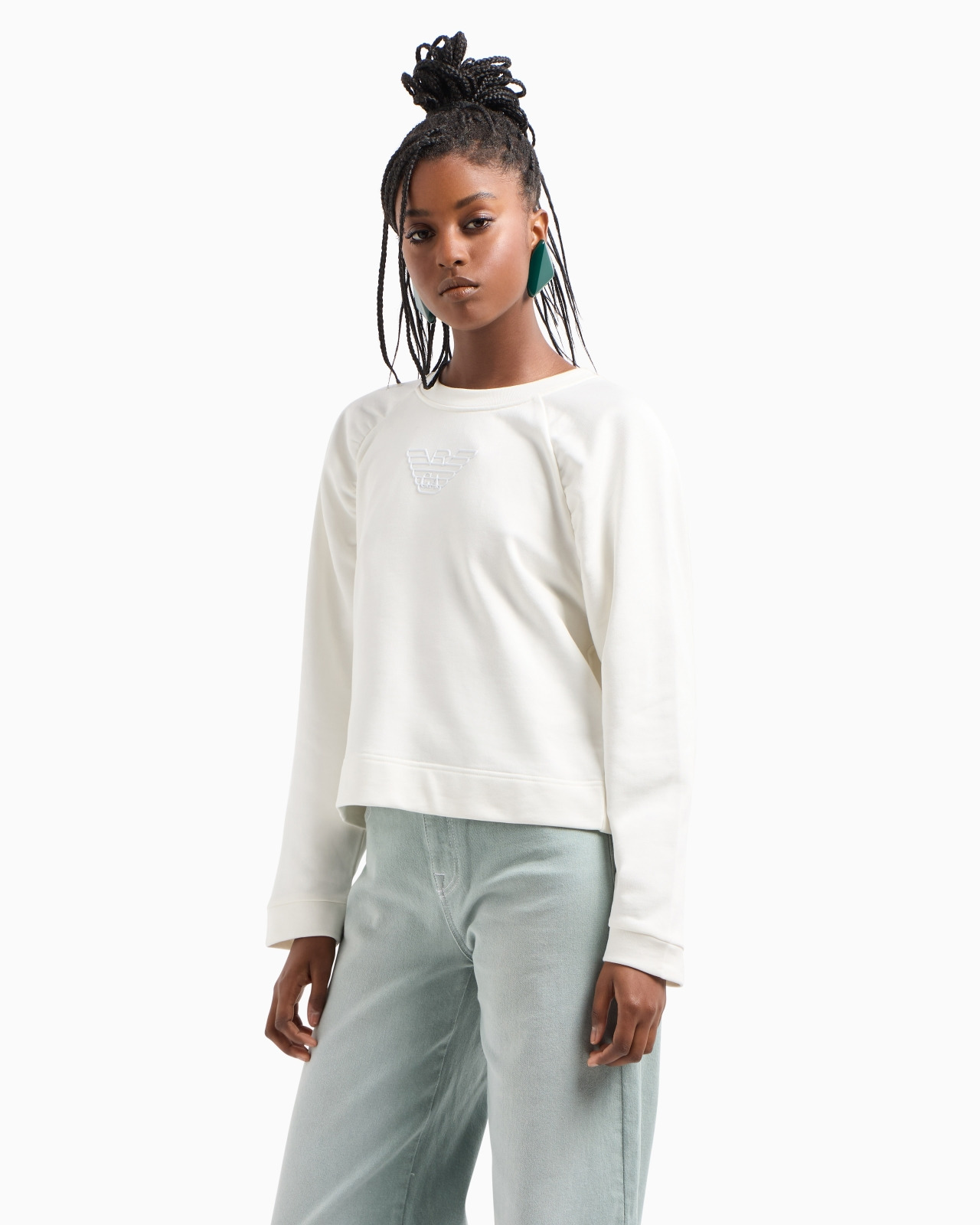 ASV organic French terry sweatshirt with shiny rubberised eagle - 2