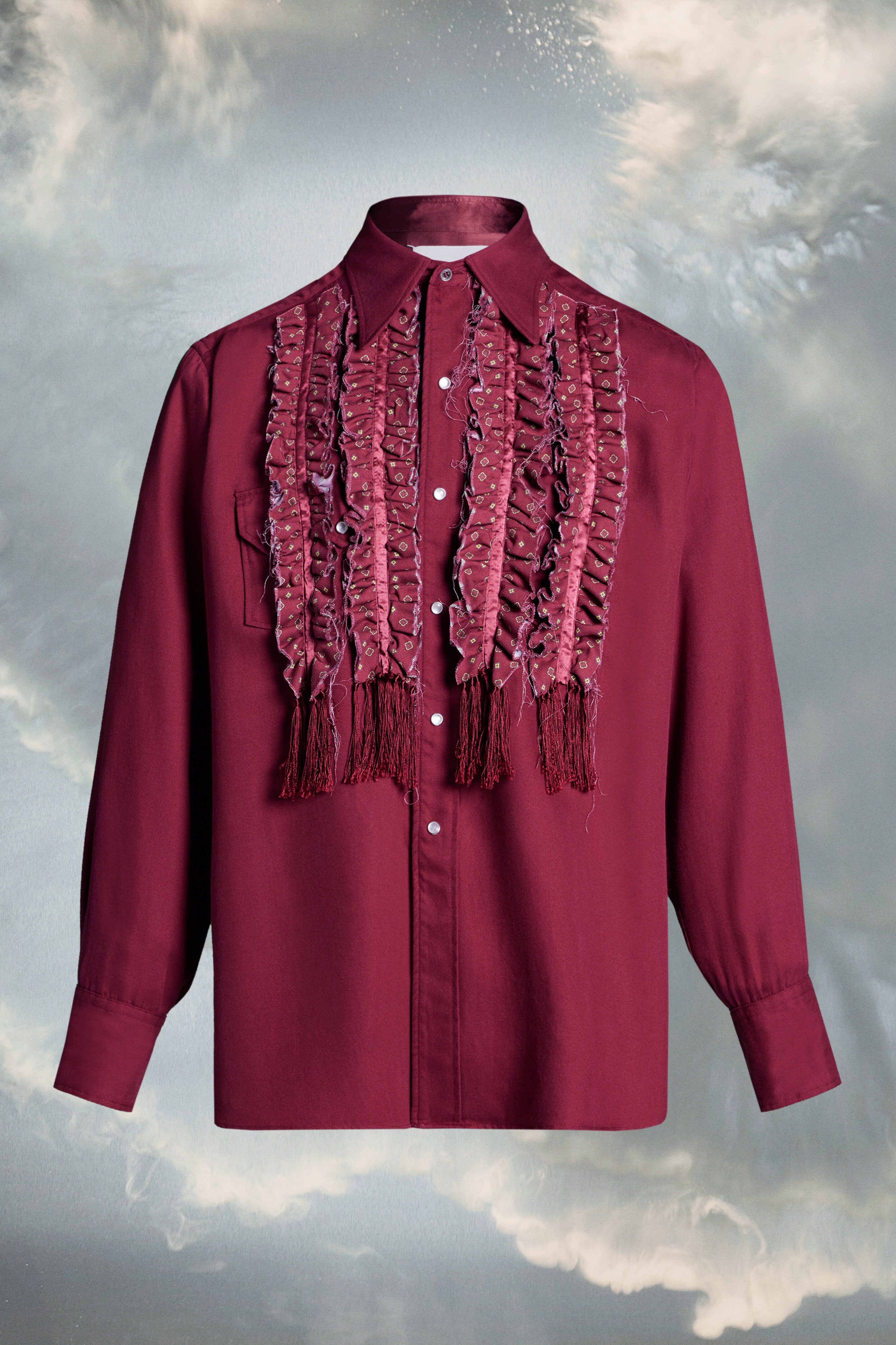 Shredded scarf shirt - 1