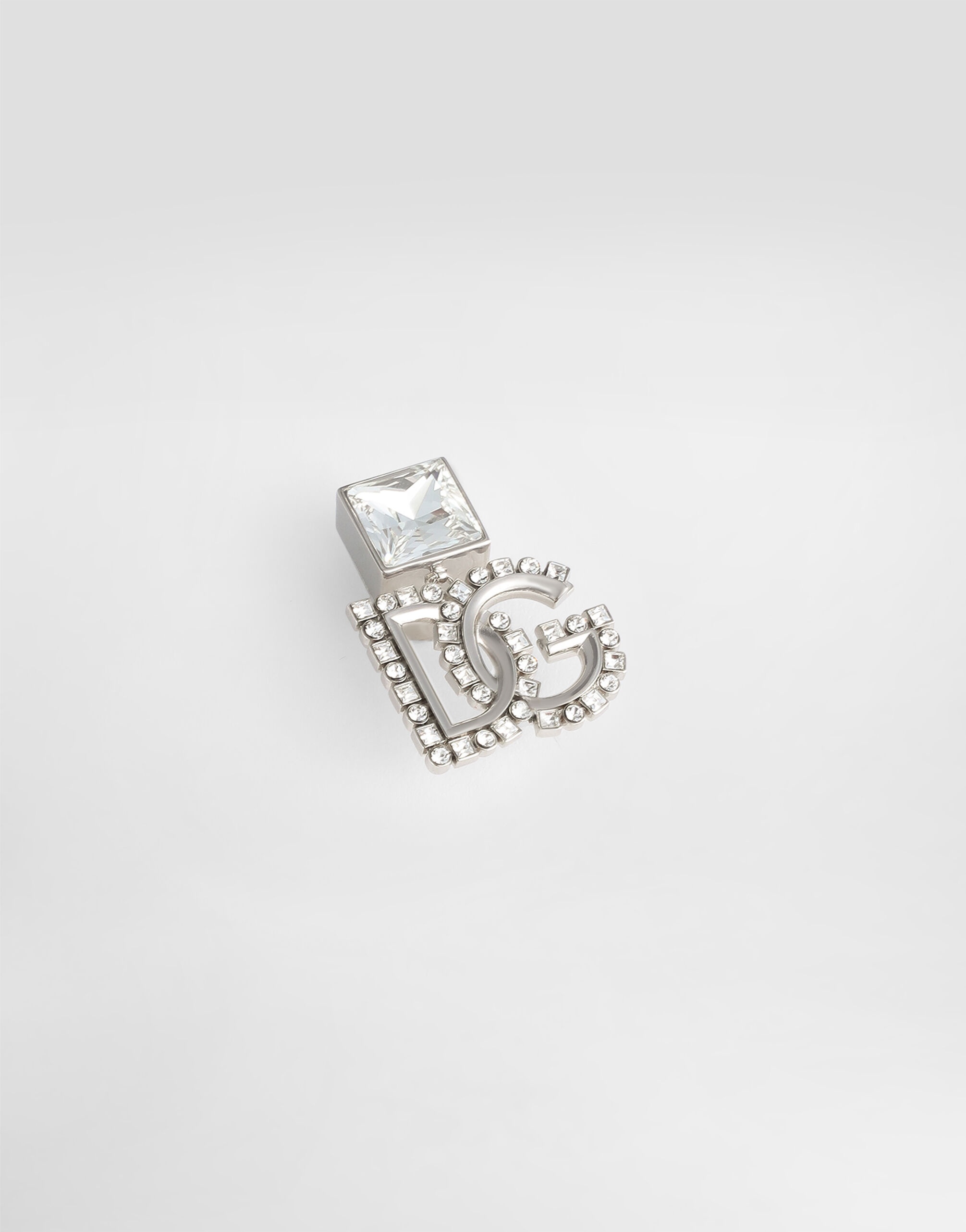 Rhinestone earrings with DG logo - 2