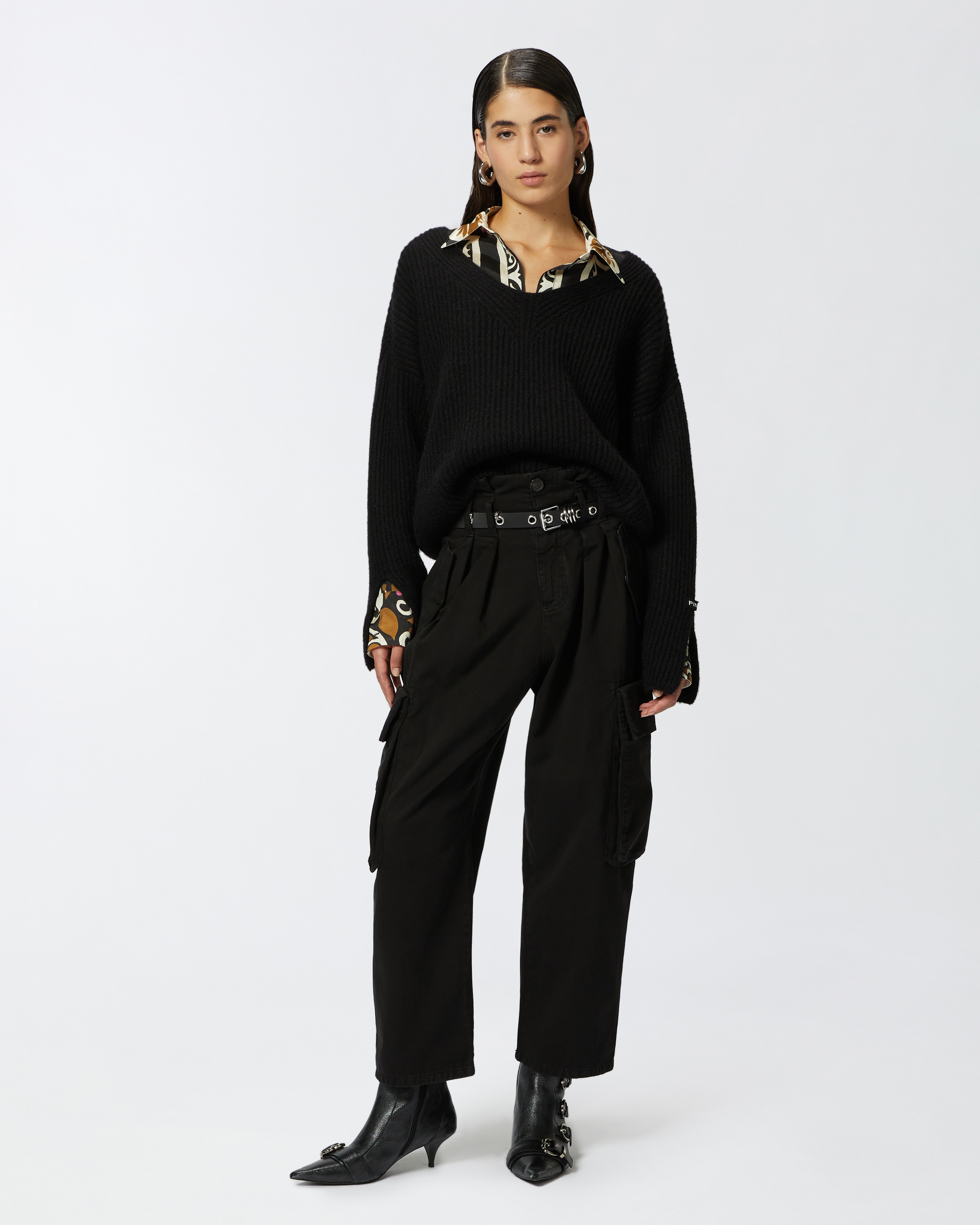 V-NECK RIB JUMPER - 3