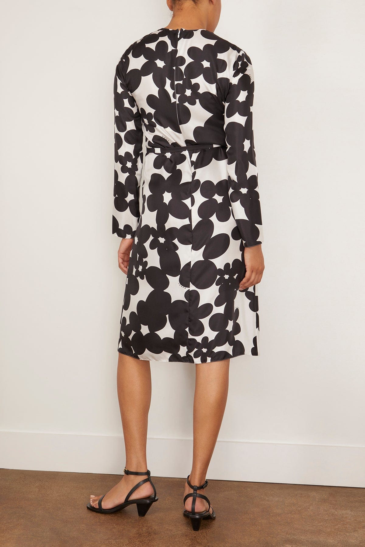 Dillies Print Silk Dress in Black - 5