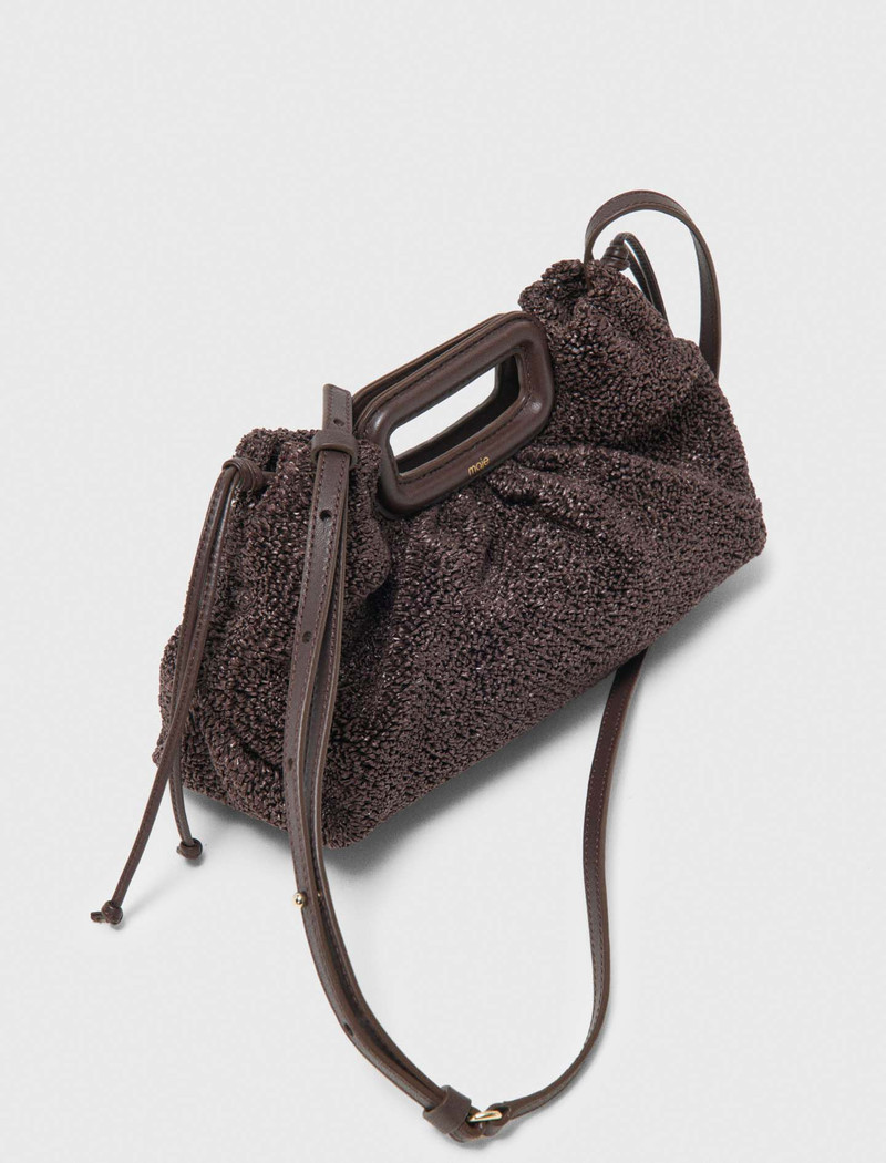 Mipli bouclé effect clutch bag 3