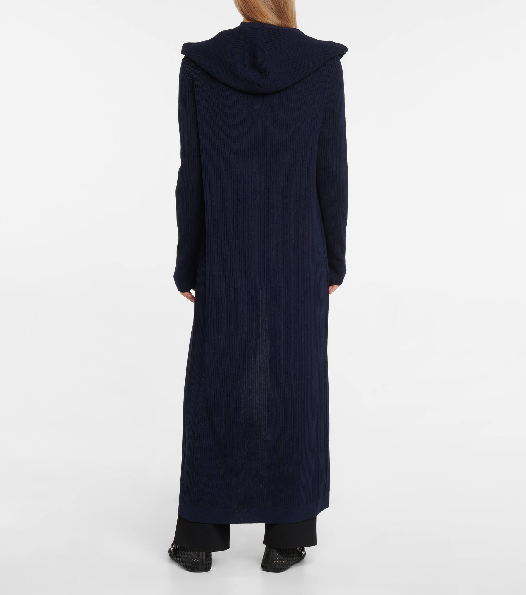 Hooded wool-blend cardigan - 3