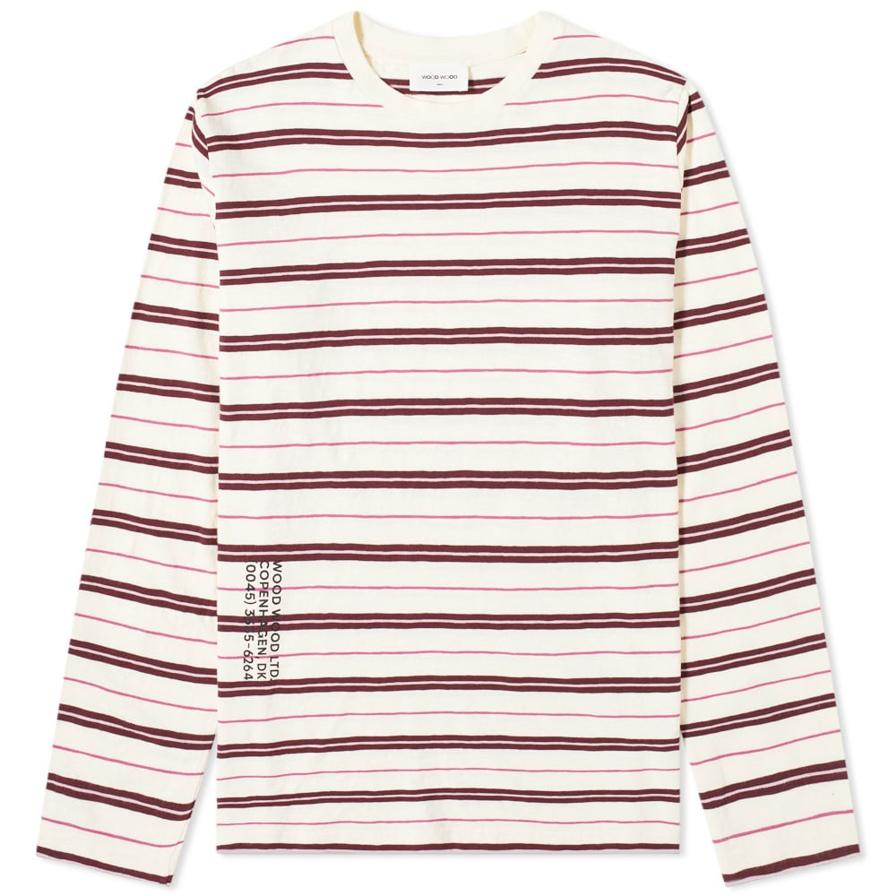 Wood Wood Long Sleeve Peter Striped Tee - 1