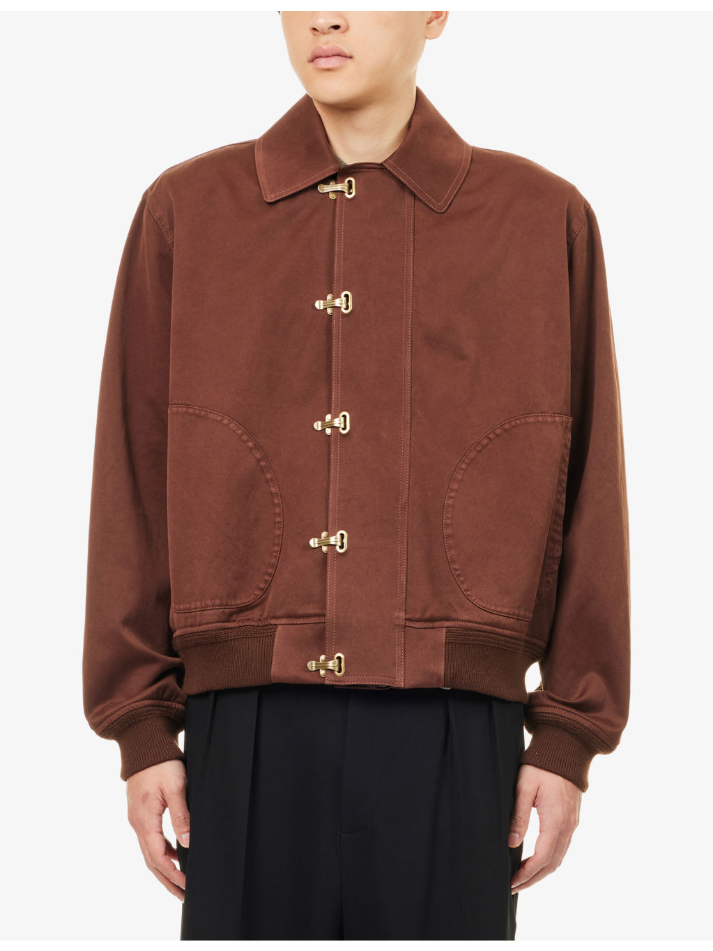 Patch-Pocket Long-Sleeve Cotton Jacket - 3