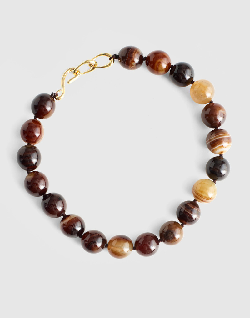 Semiprecious Oversized Beaded Choker Necklace 3