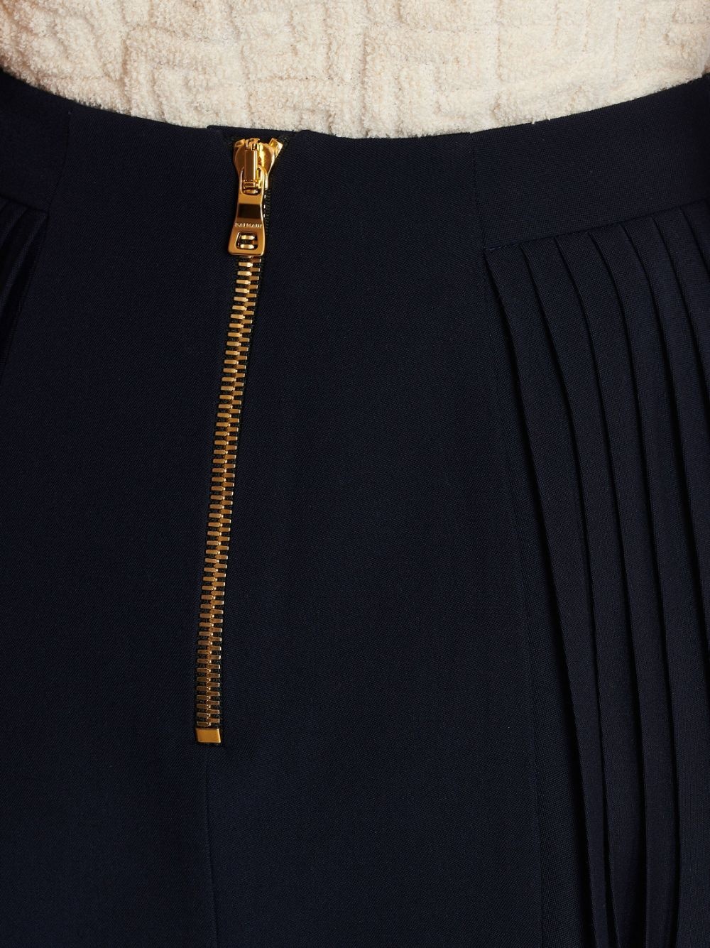 button-detail pleated miniskirt - 7