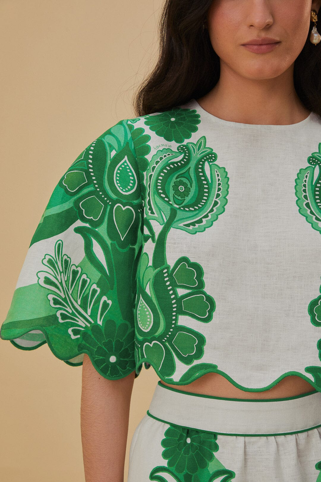Green Color Festival Euroflax™ Blouse - 5