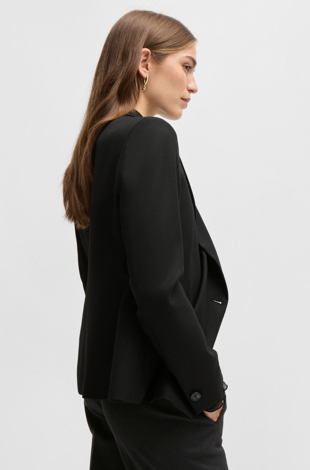 SLIM-FIT JACKET IN WOOL TWILL - 6