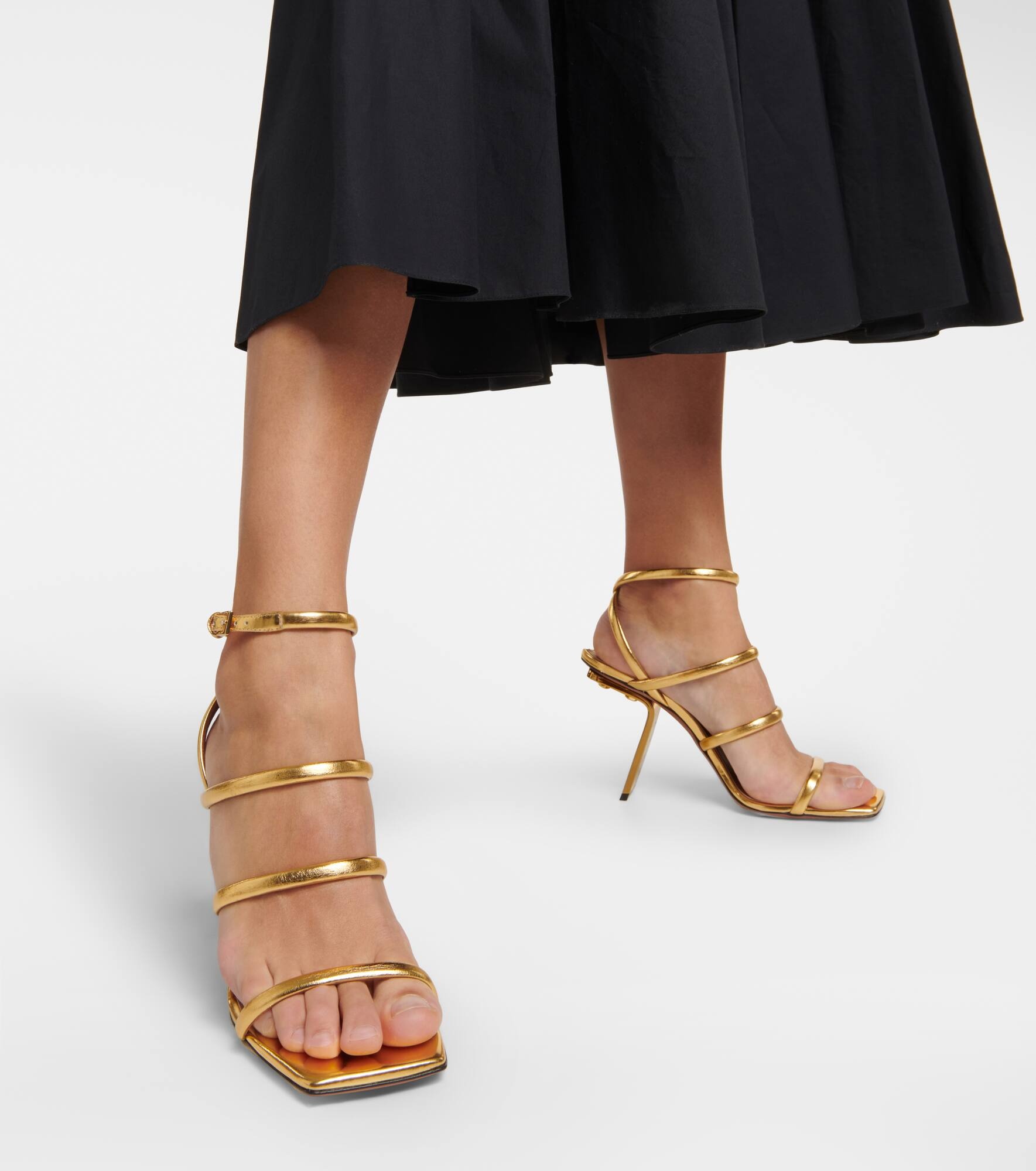 Perfo leather sandals - 7