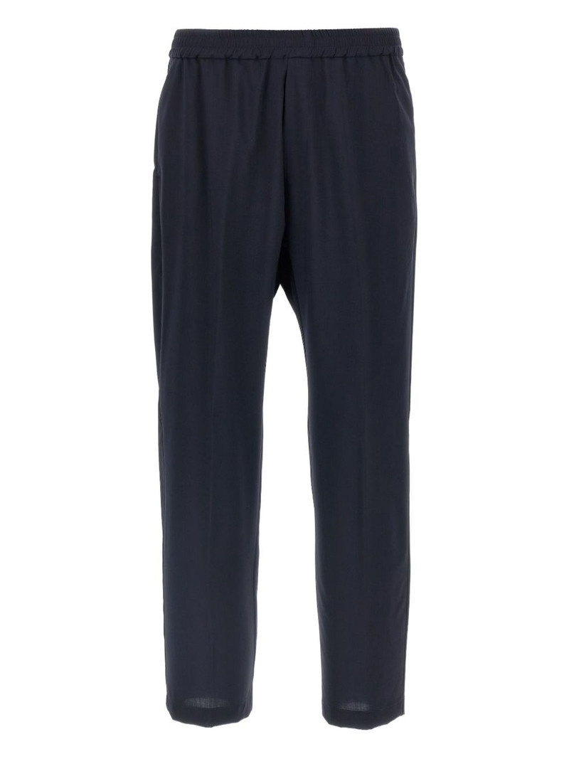 elastic-waistband trousers 1