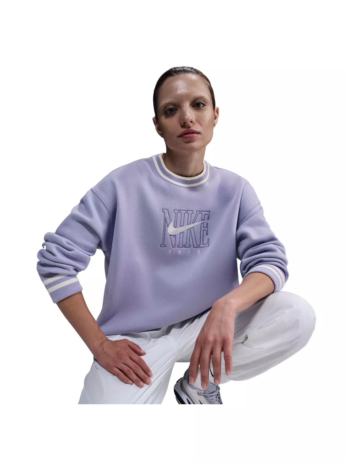 Women's Sportswear Phoenix Fleece Graphic Oversized Crew-Neck Sweatshirt -Purple - 5