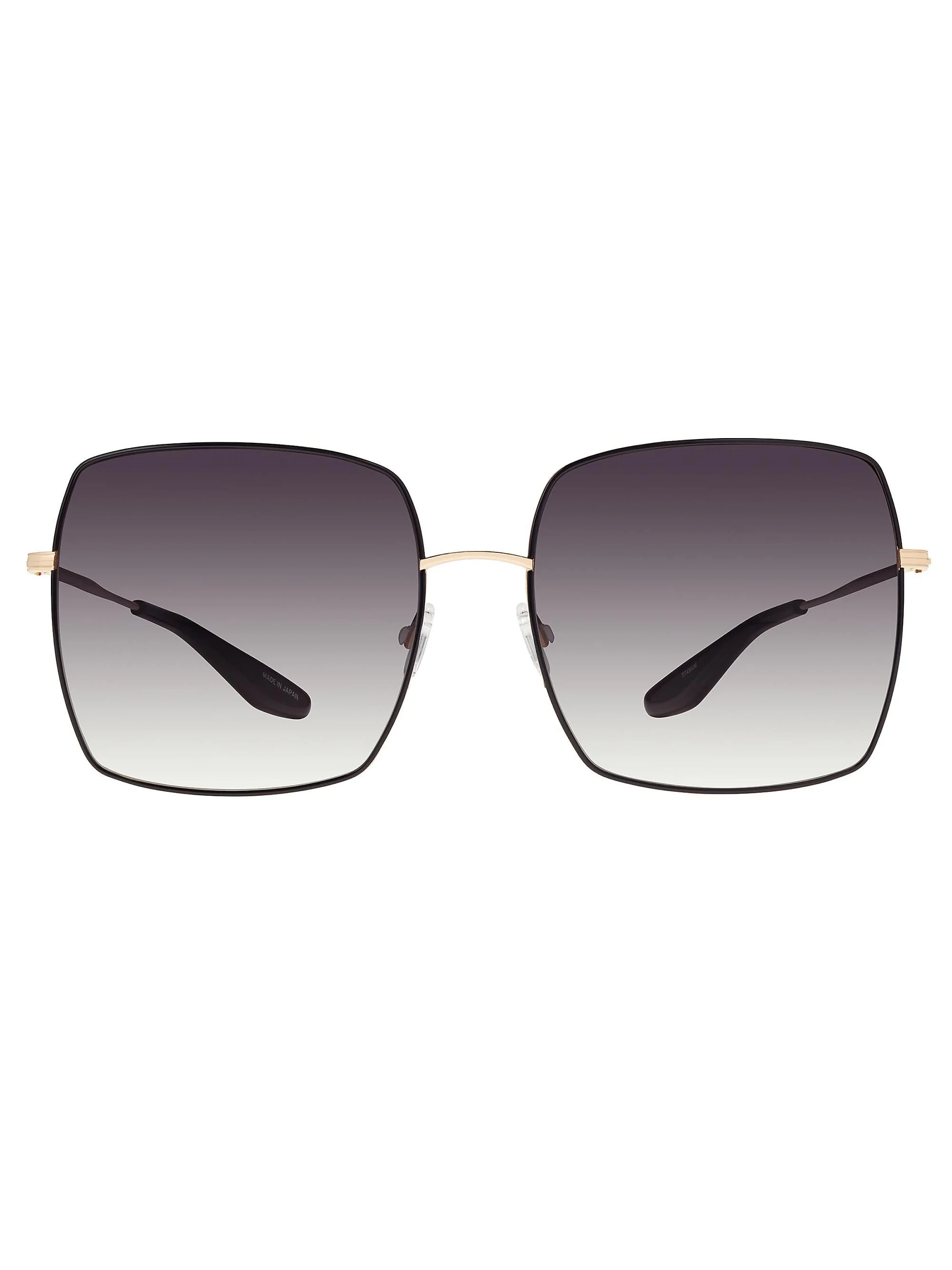 Women's Folasade 60MM Square Sunglasses - Gradient Grey Black Gold - 1