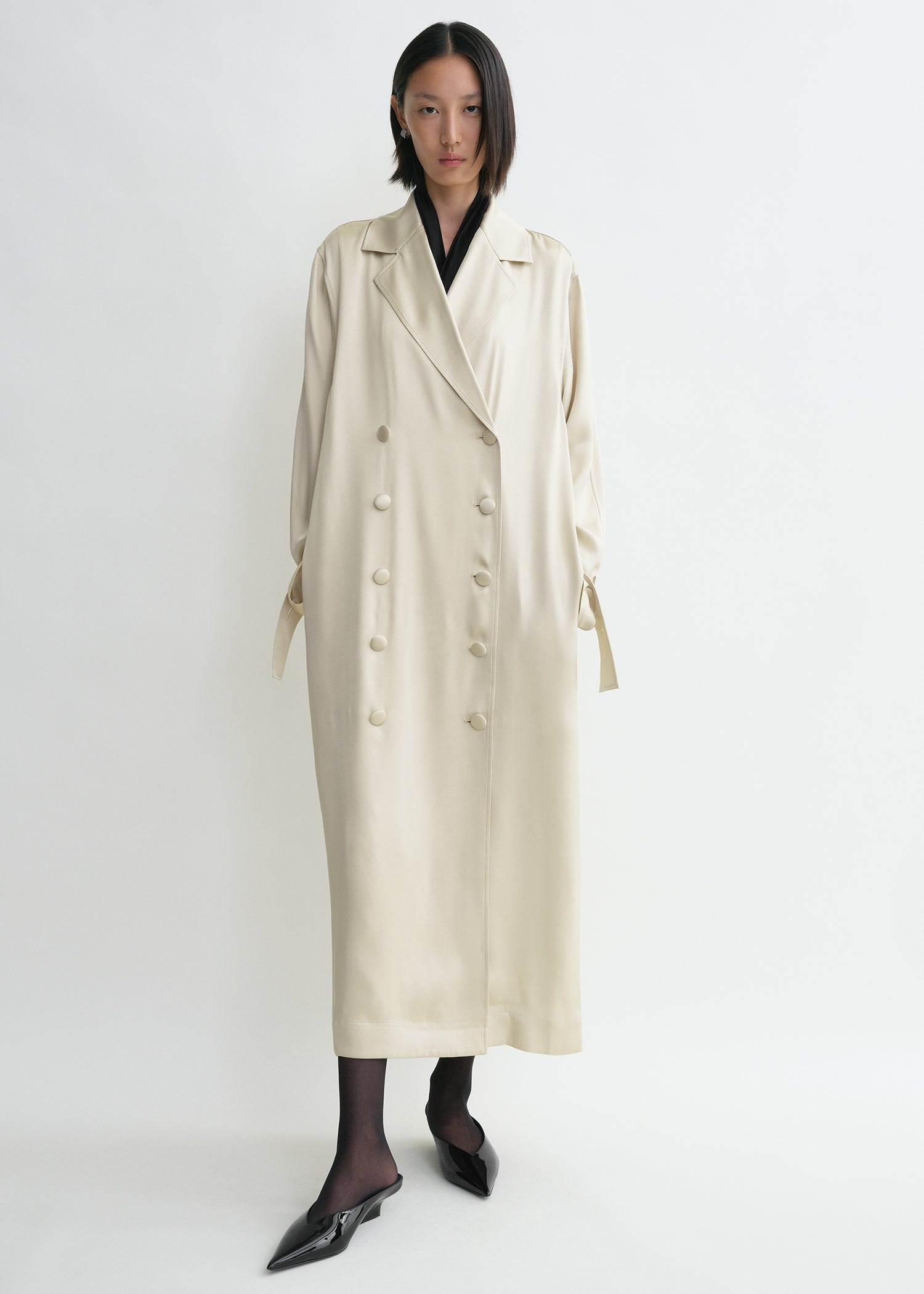 Satin tuxedo scarf black - 4