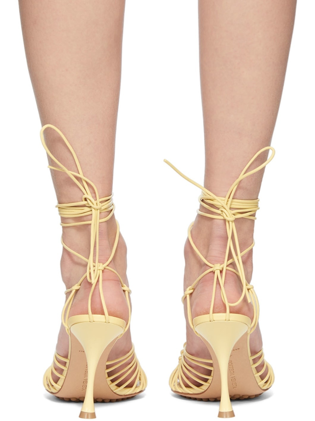 Yellow Lagoon Dot Heeled Sandals - 2
