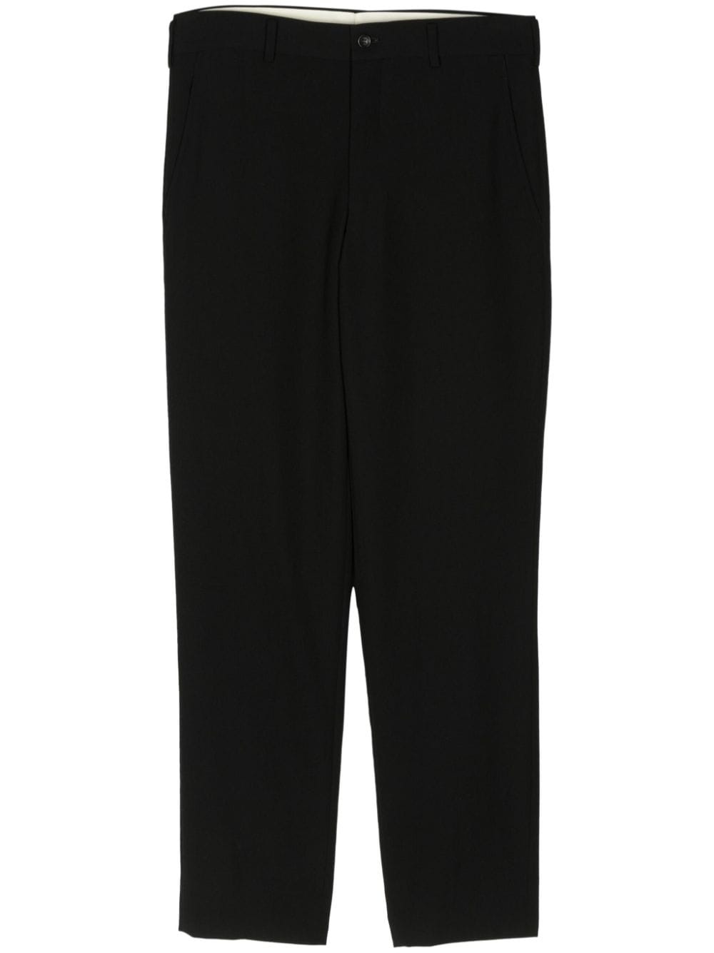 wool straight trousers - 1