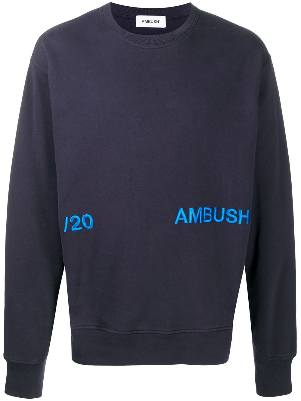 embroidered-logo sweatshirt - 1