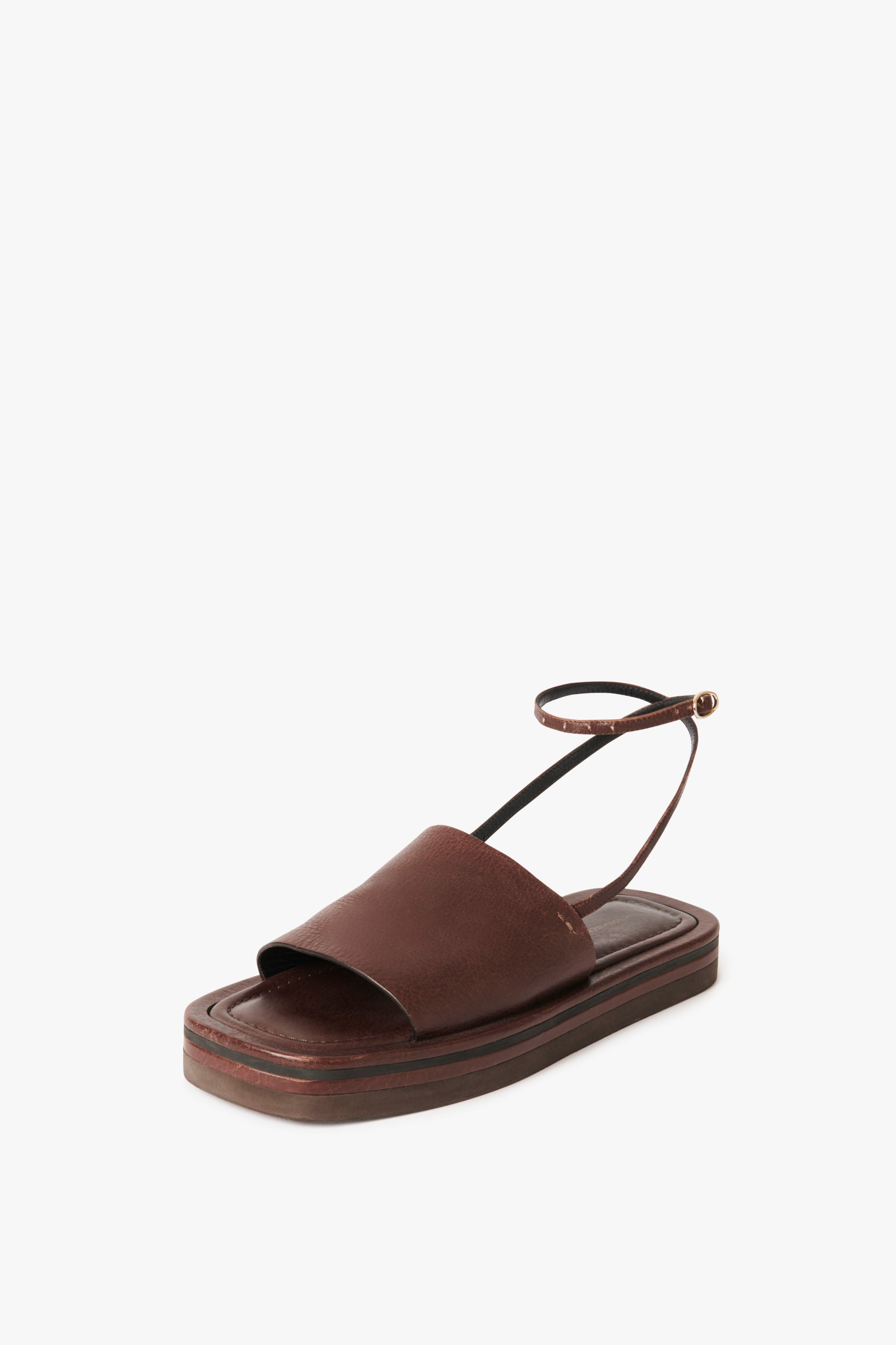 Frances Sandal in Dark Brown - 3