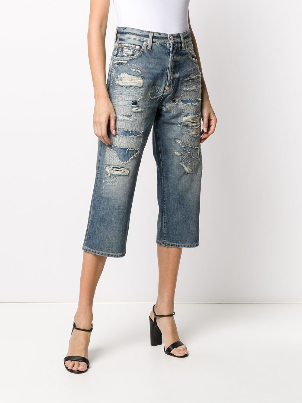 cropped straight leg jeans - 3