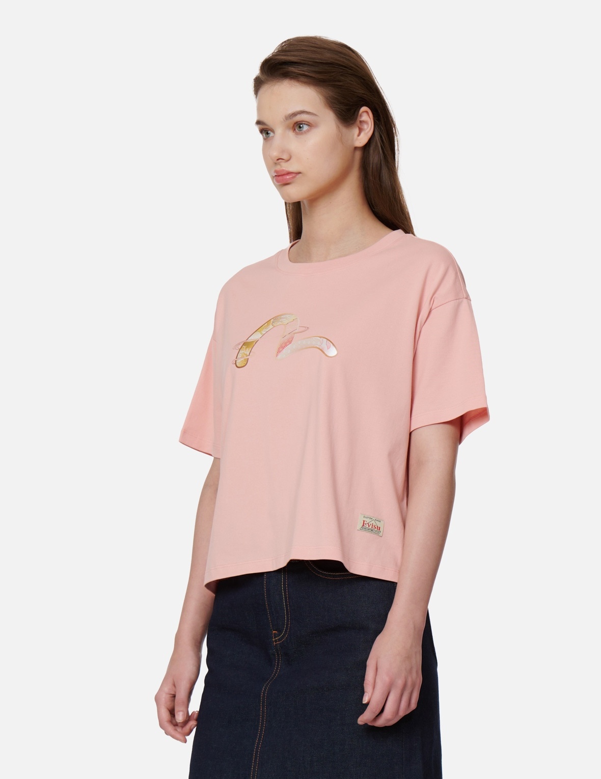 JAPANESE-PATTERN SEAGULL PRINT T-SHIRT - 7