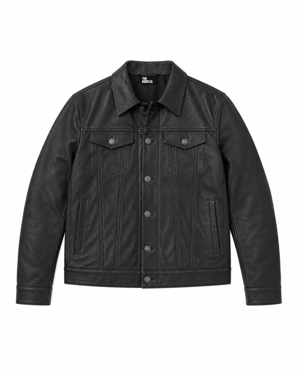 BLACK LEATHER JACKET - 1